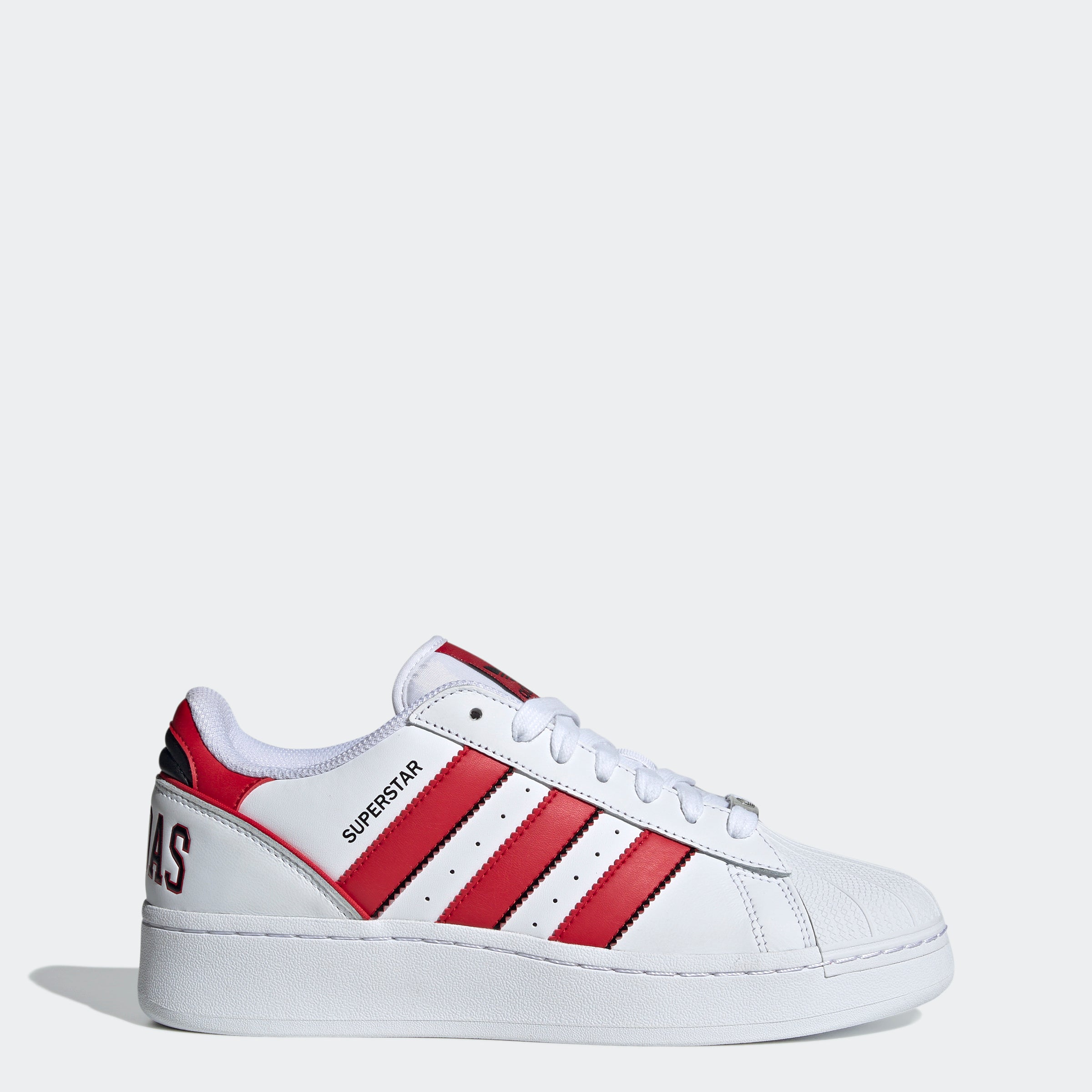 Men's adidas Originals Superstar XLG Shoes White Scarlet