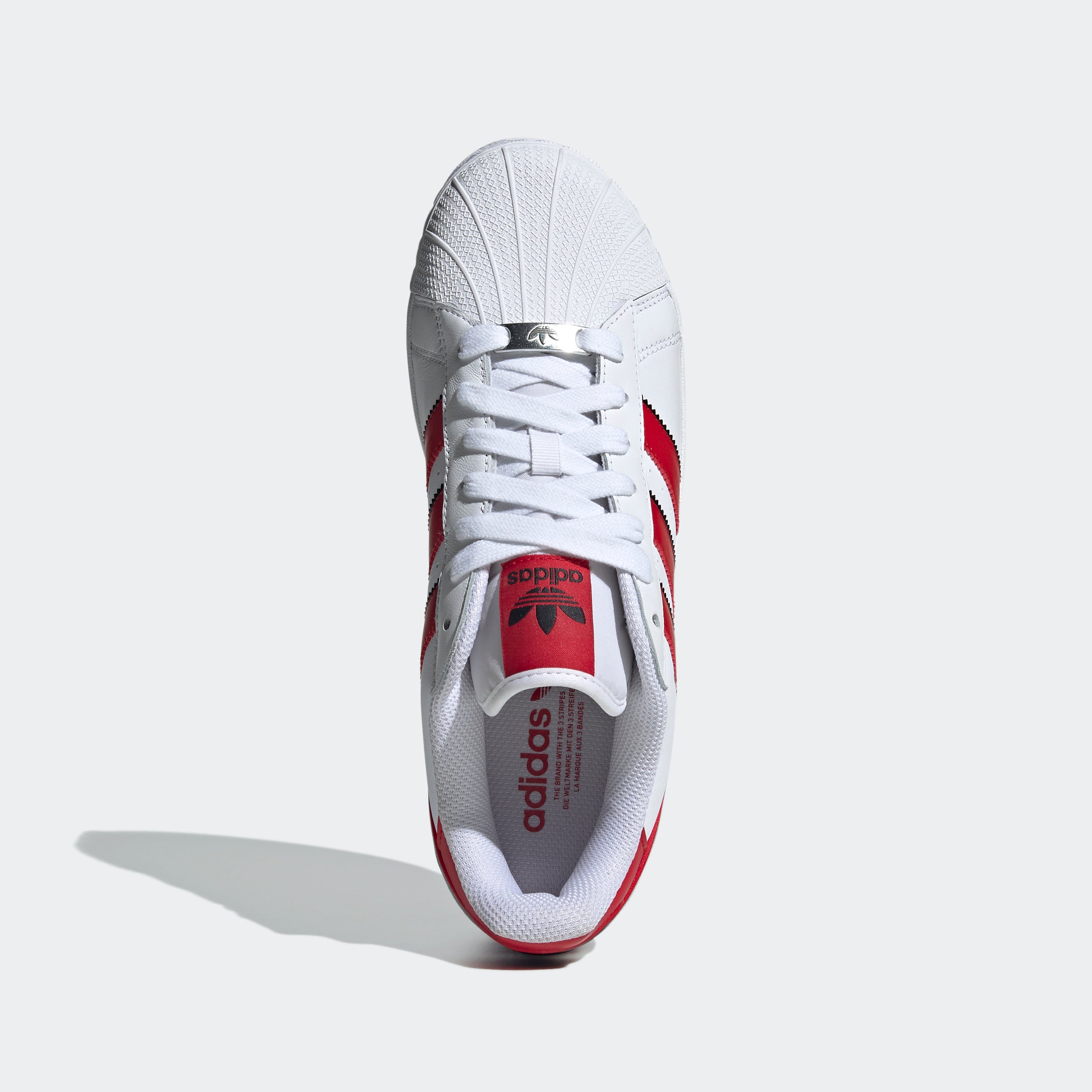 Men's adidas Originals Superstar XLG Shoes White Scarlet
