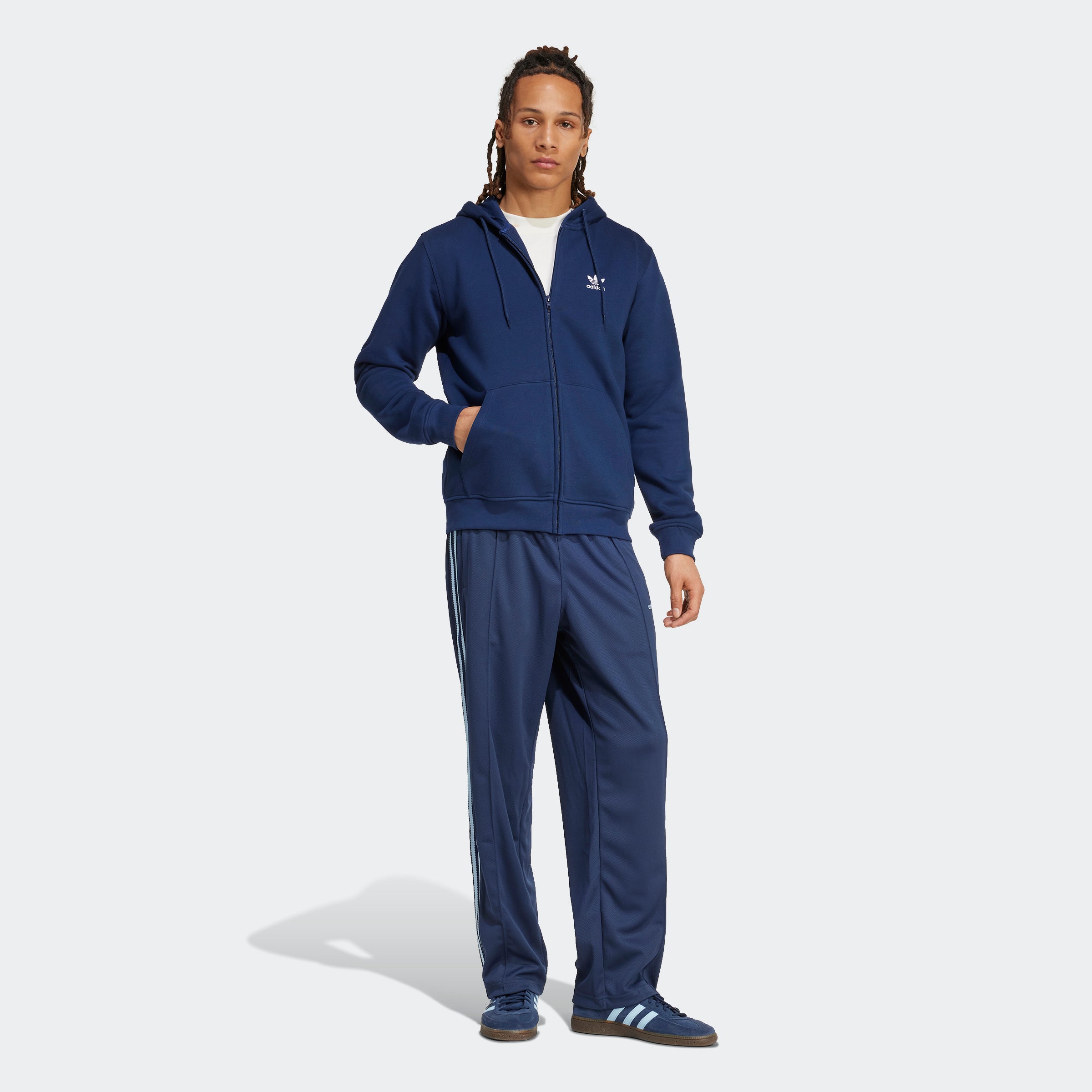 Men's adidas Originals Trefoil Essentials Hoodie Night Indigo