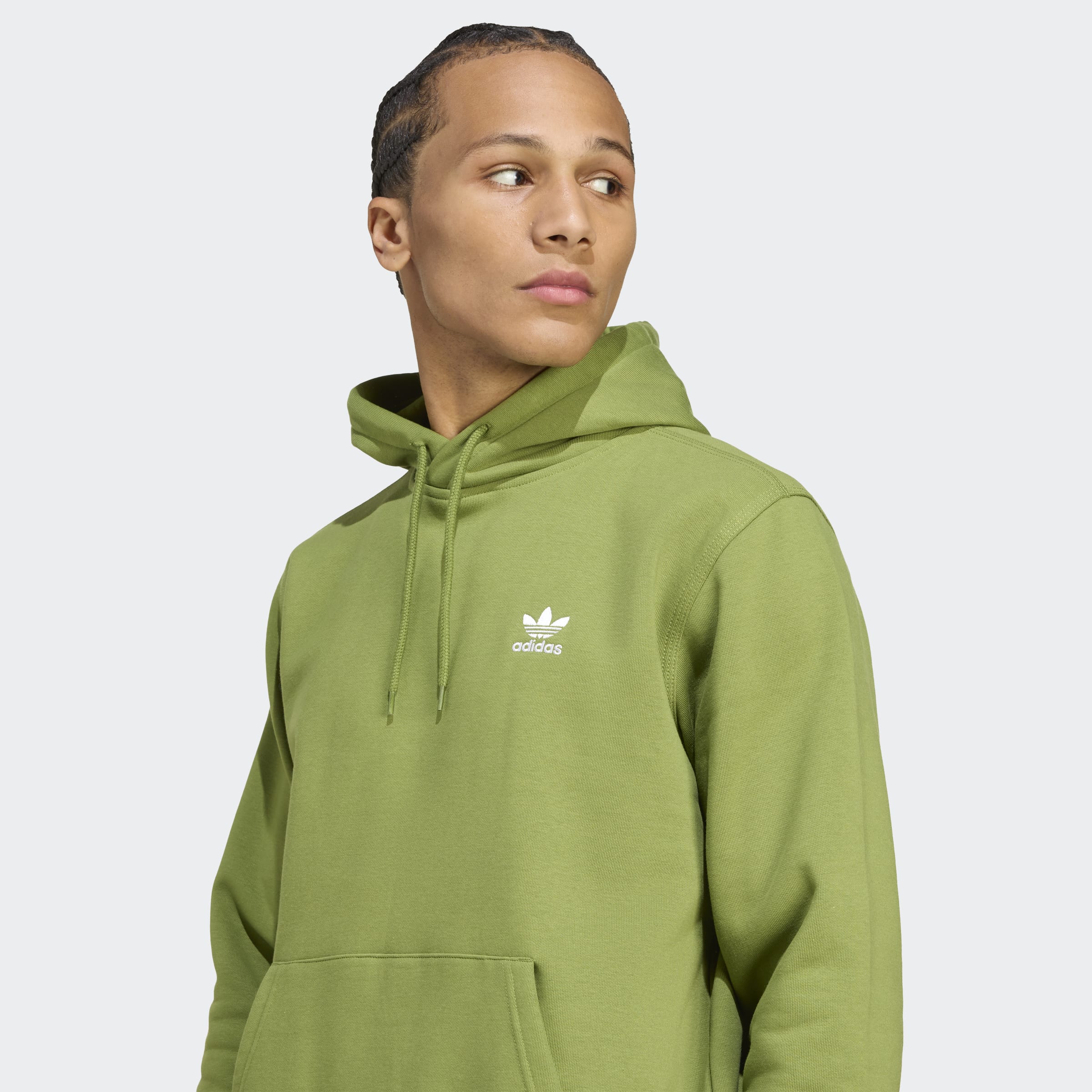 Men's adidas Originals Trefoil Essentials Hoodie Tech Olive