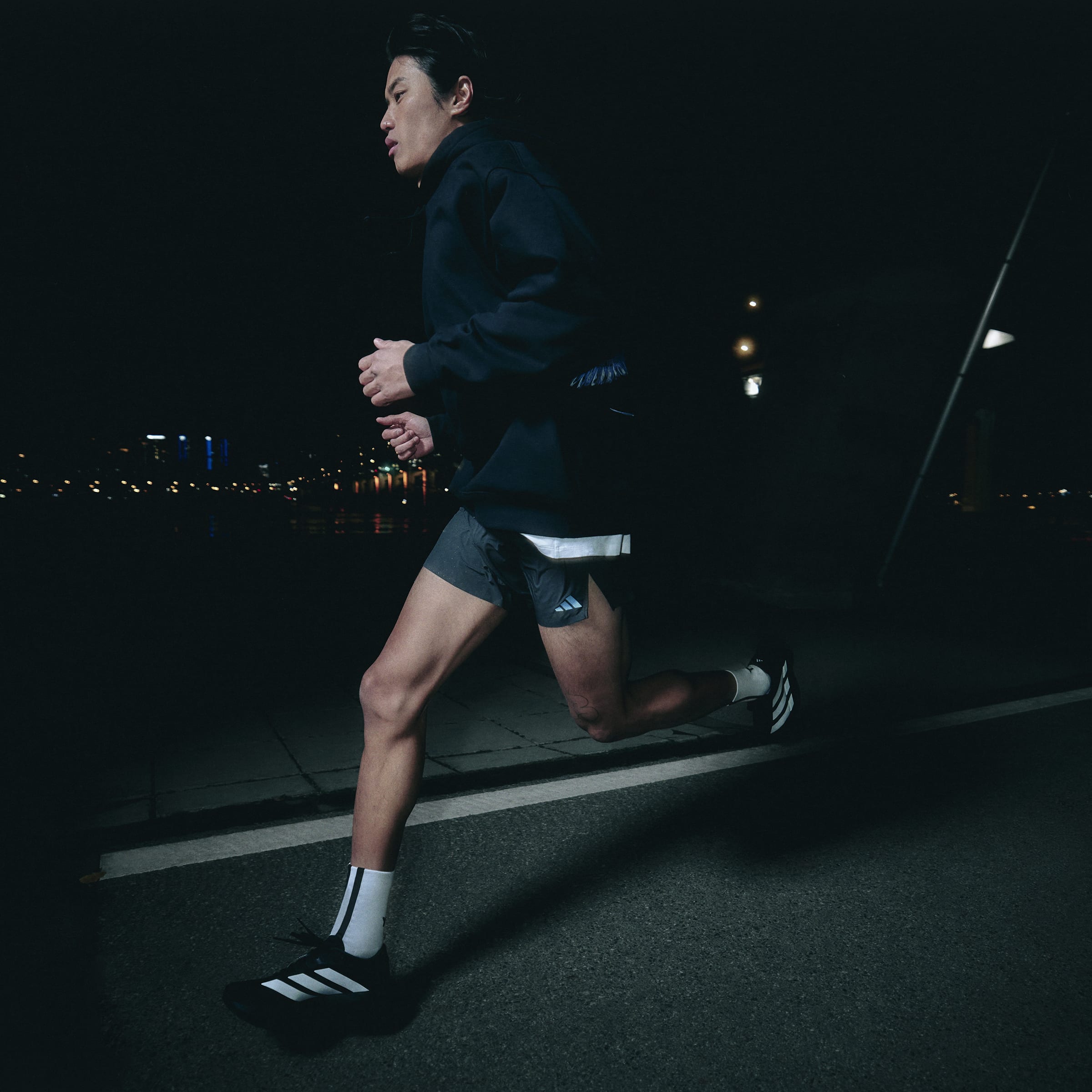 Men's adidas Running Adizero Evo SL Shoes Core Black / Cloud White