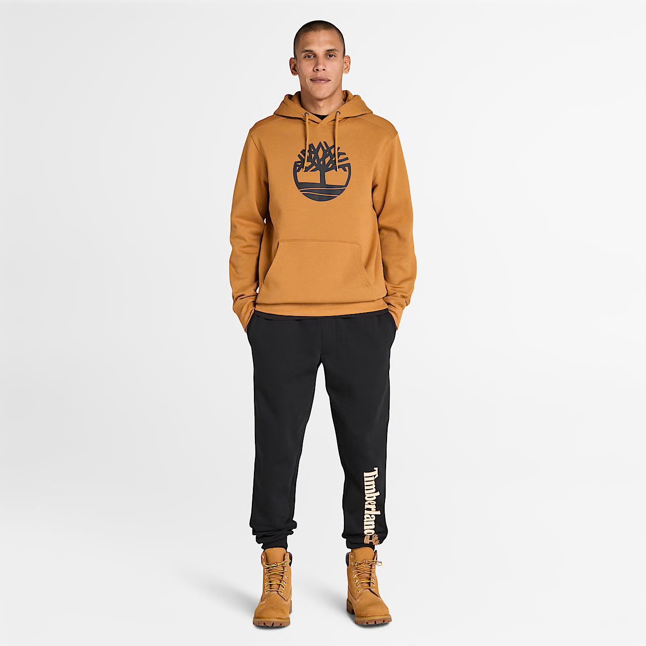 Men's Timberland Tree Logo Hoodie Wheat