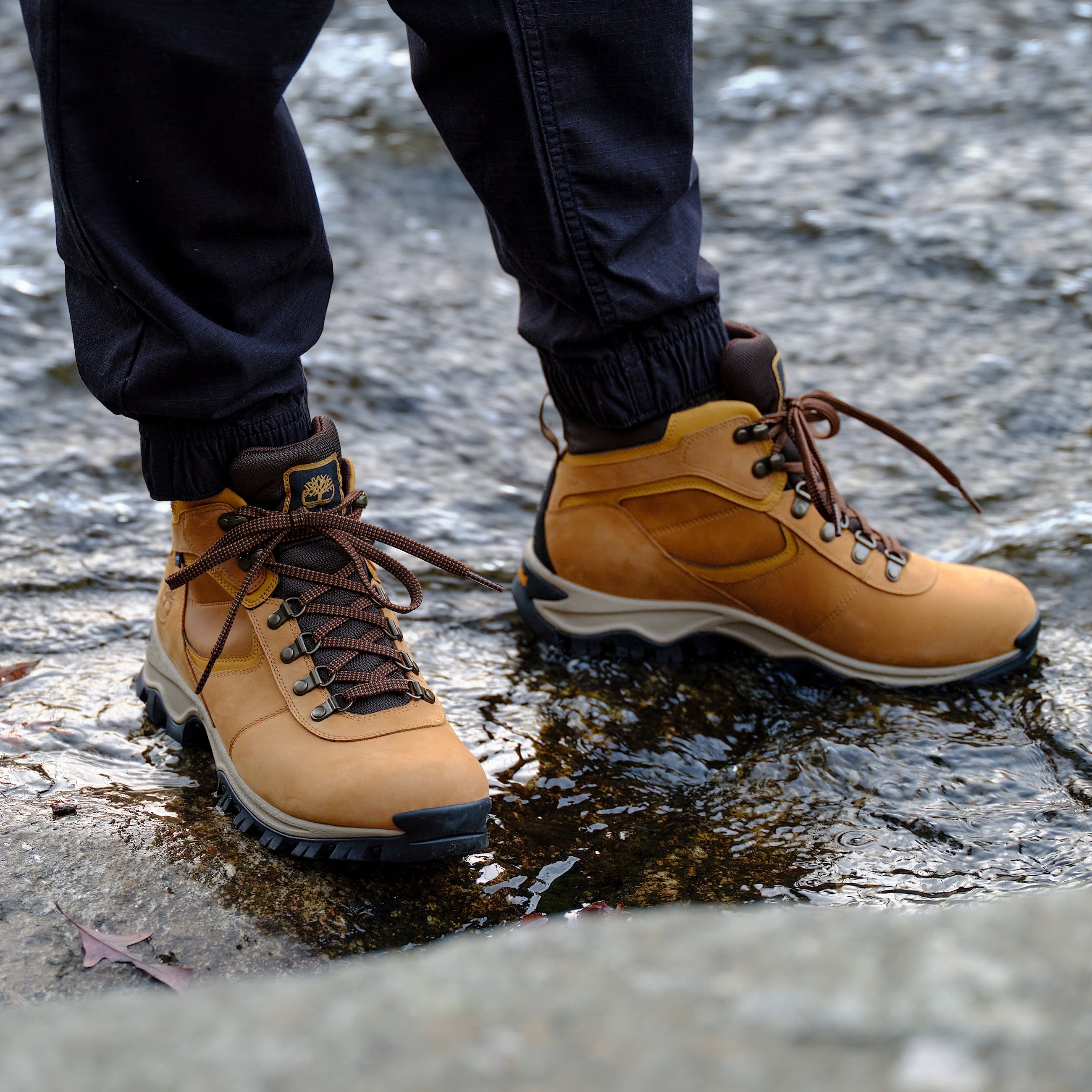 Men's Timberland Mt. Maddsen Waterproof Hiking Boots Wheat Nubuck