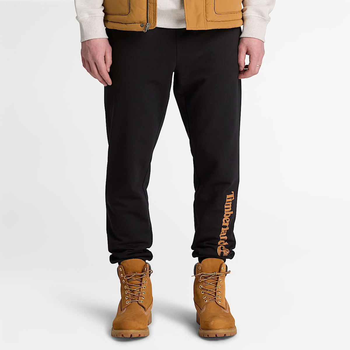 Men's Timberland Northwood Linear Logo Sweatpant Black TBC0YHCY001