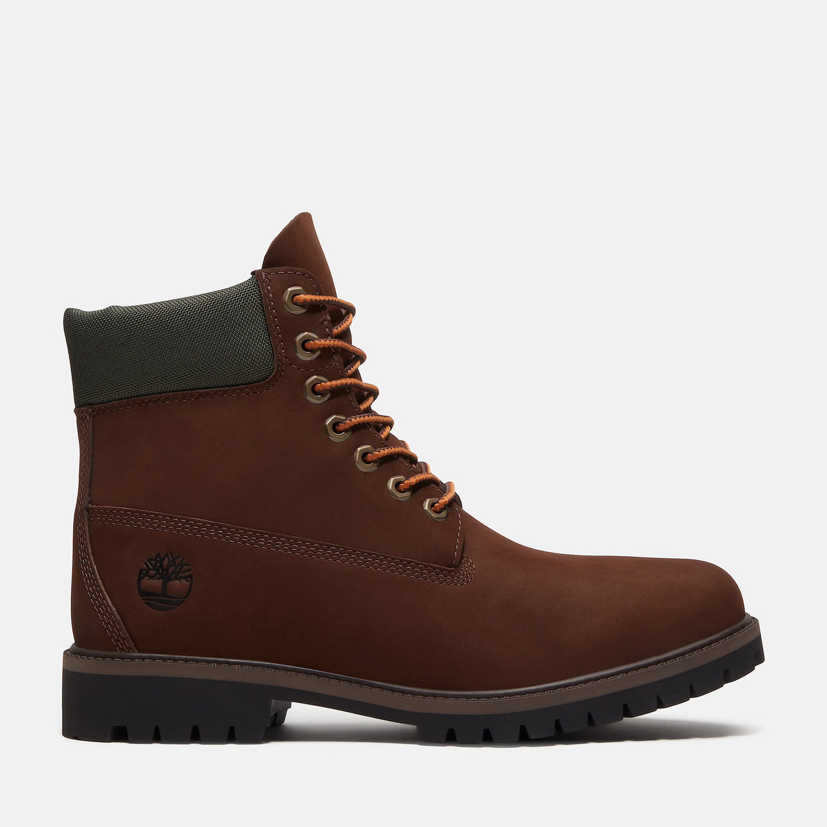 Men's Timberland Heritage 6-Inch Waterproof Boot Dark Brown Nubuck