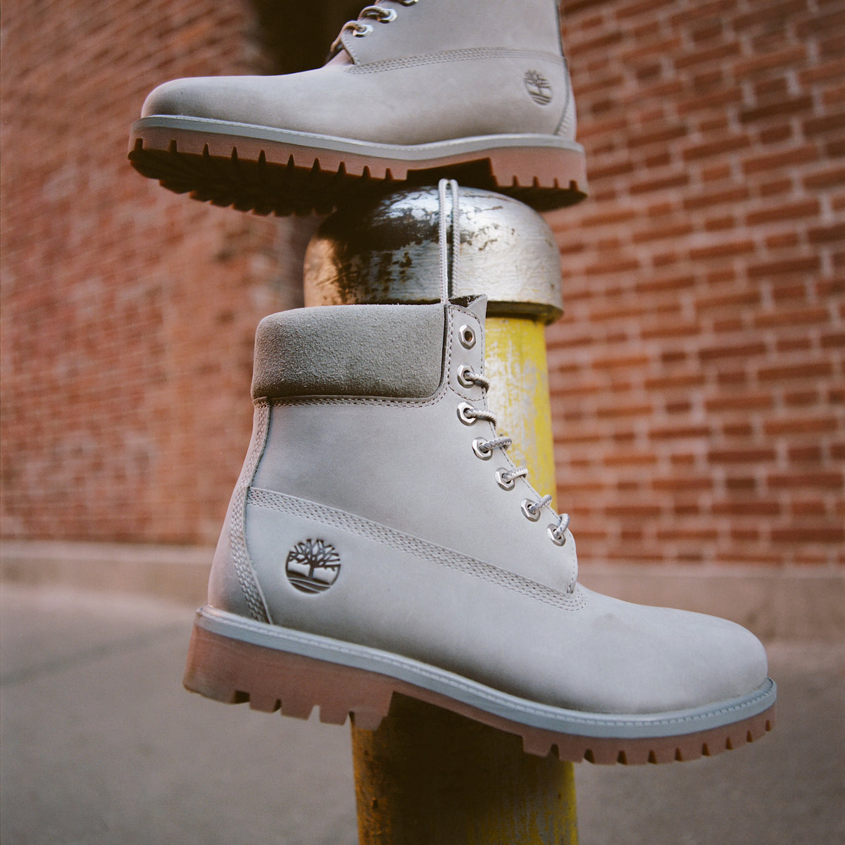 Men's Timberland Heritage 6-Inch Waterproof Boot Medium Greyout Nubuck