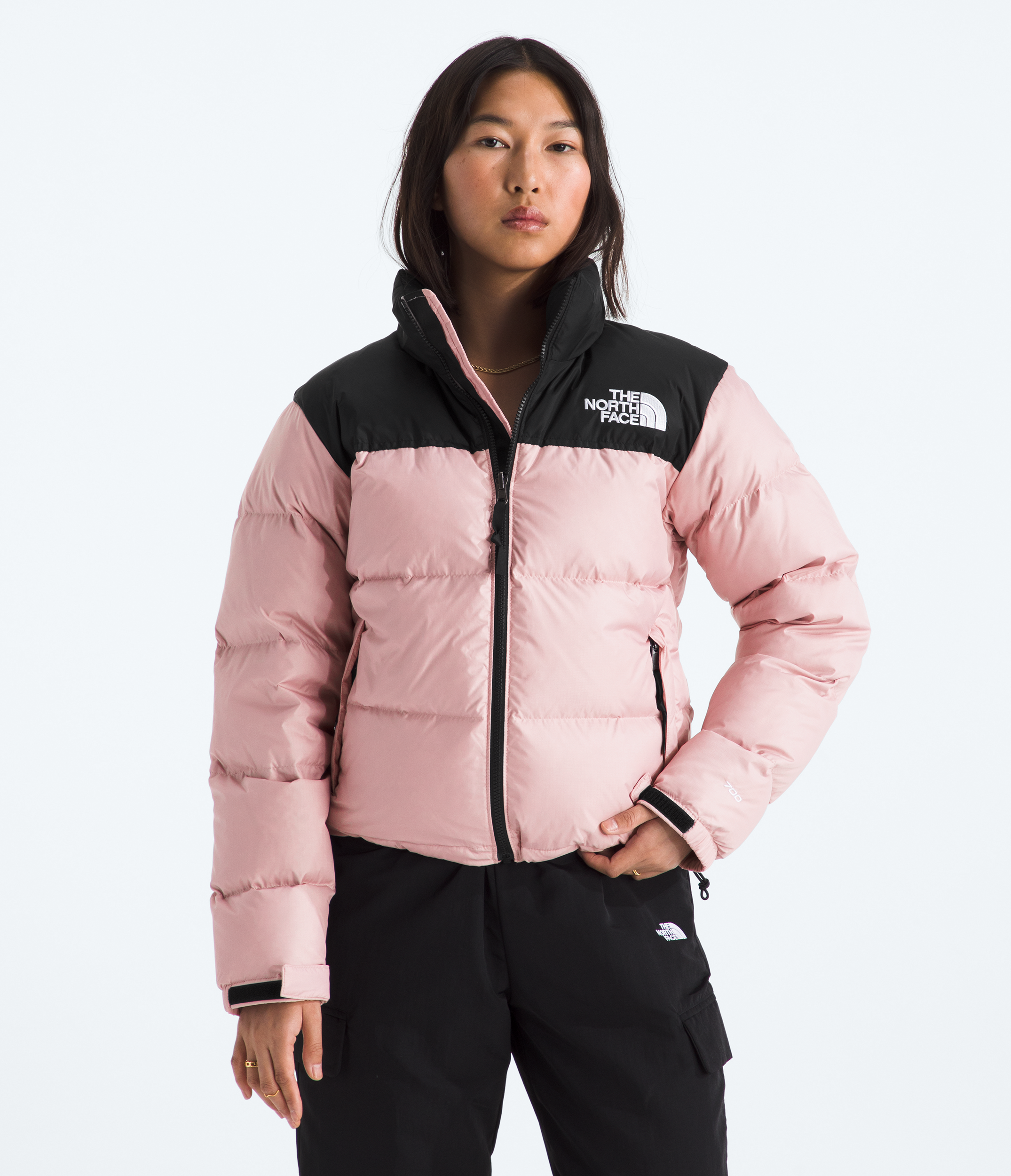 Women's The North Face 1996 Retro Nuptse Jacket Metal Pink/Black