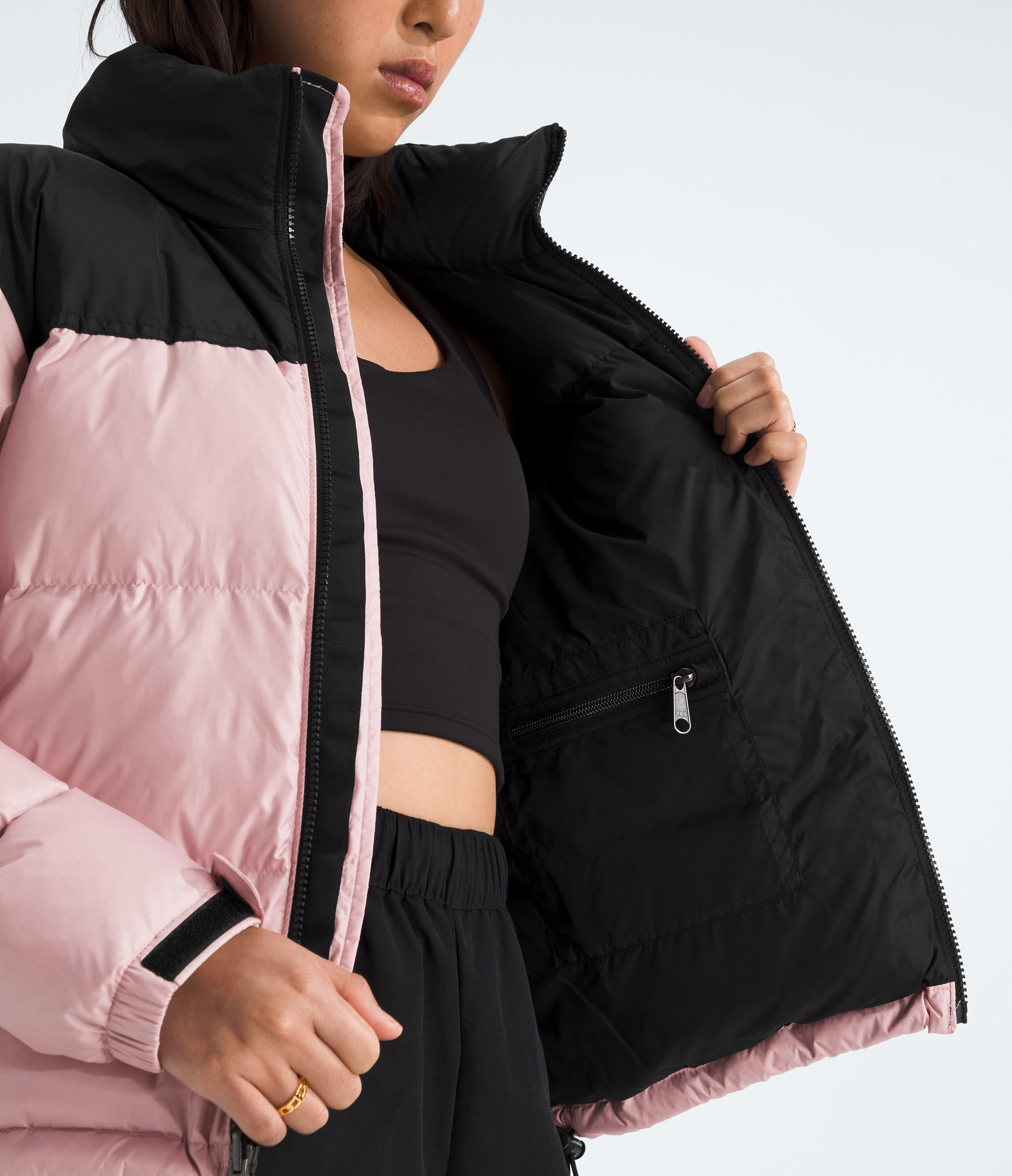 Women's The North Face 1996 Retro Nuptse Jacket Metal Pink/Black