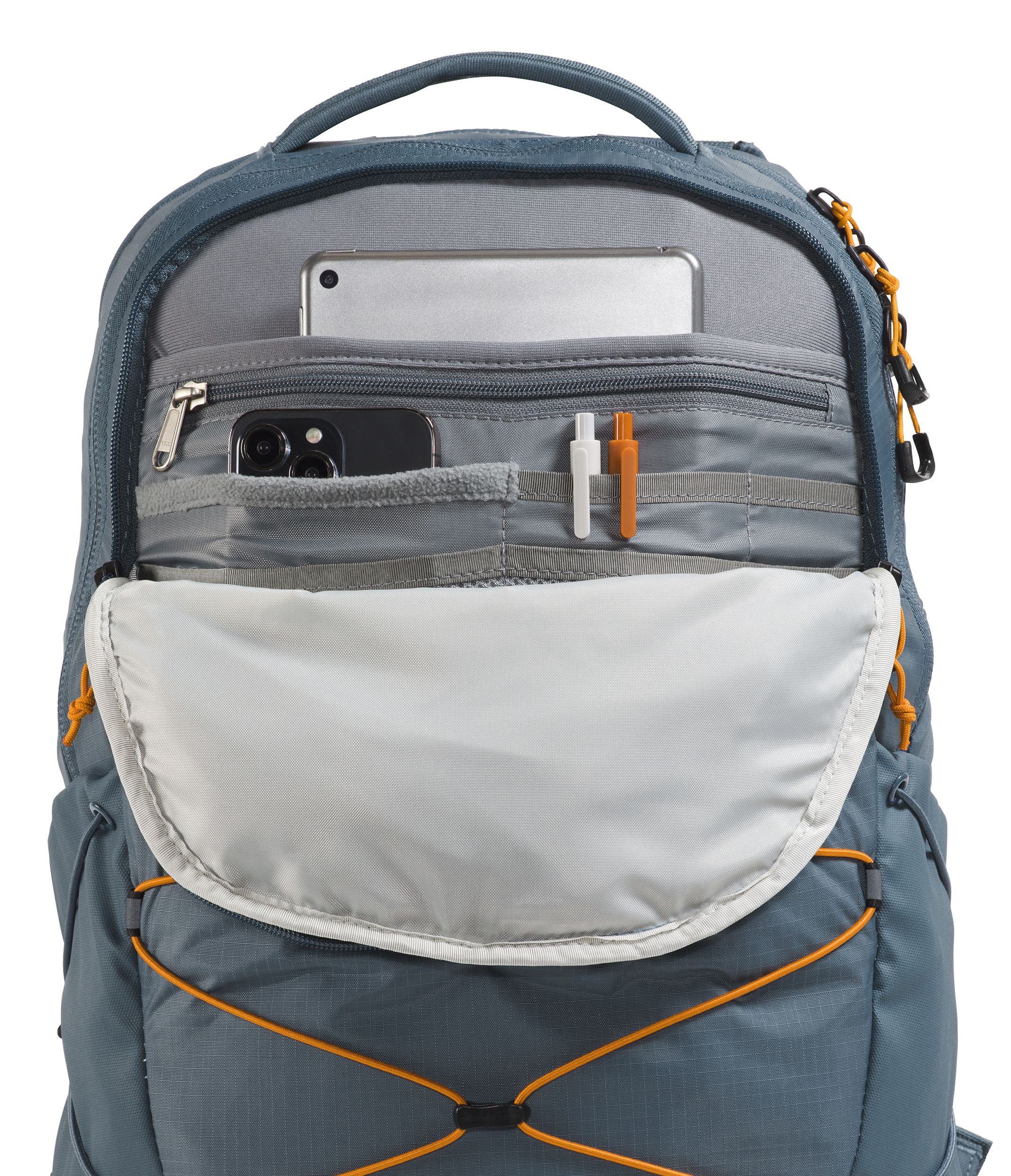 The North Face Borealis Backpack Granite Grey / Dust Orange