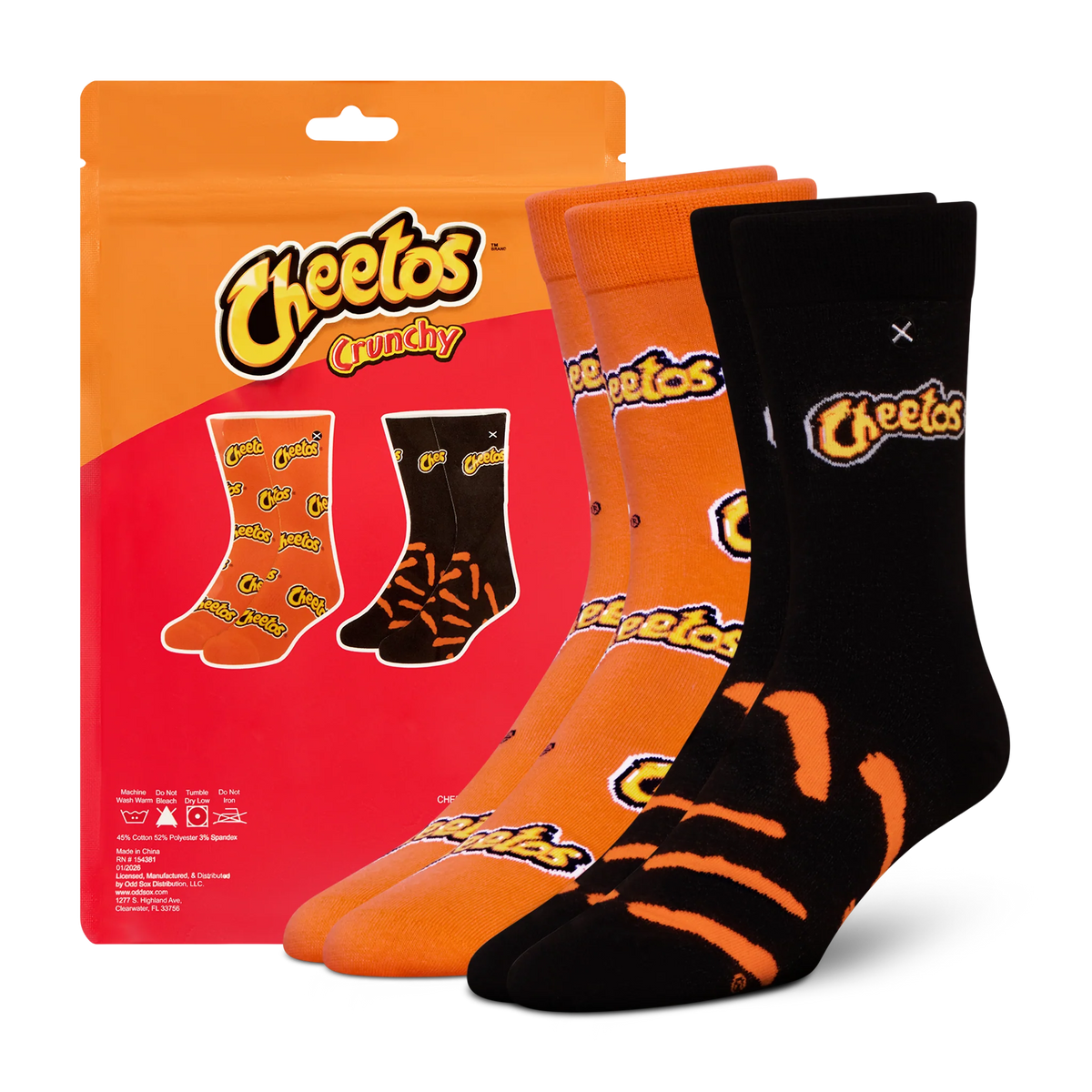 Men’s Odd Sox Oddmart Cheetos Crew Socks 2-Pack