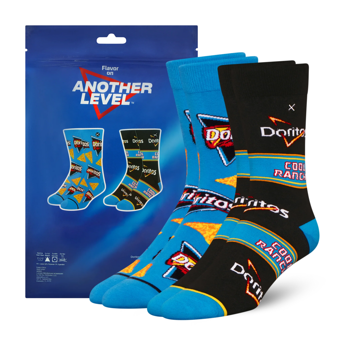 Men’s Odd Sox Oddmart Doritos Cool Ranch Crew Socks 2-Pack