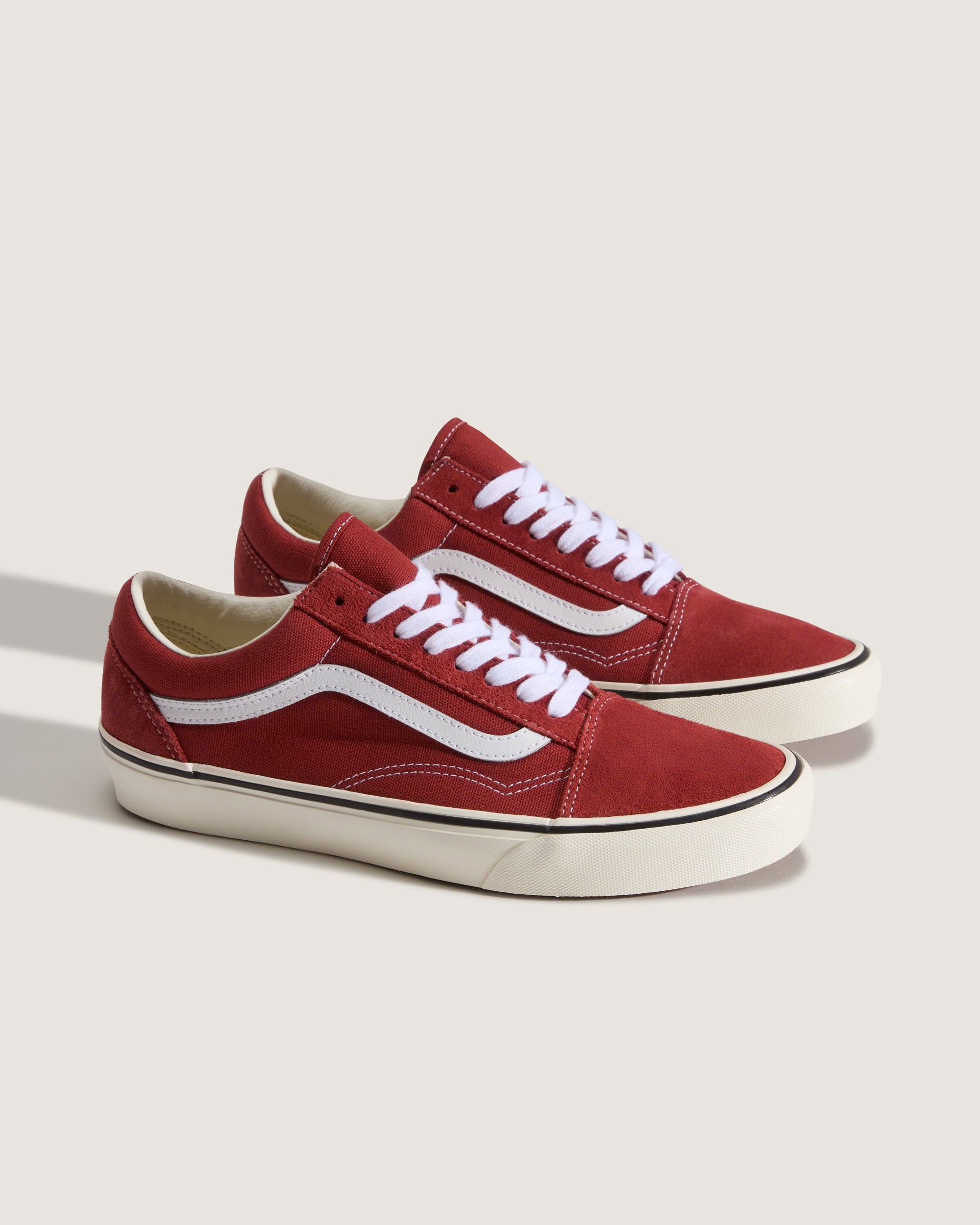 Men's Vans Old Skool Duck Canvas Shoes Poppy Ember Red