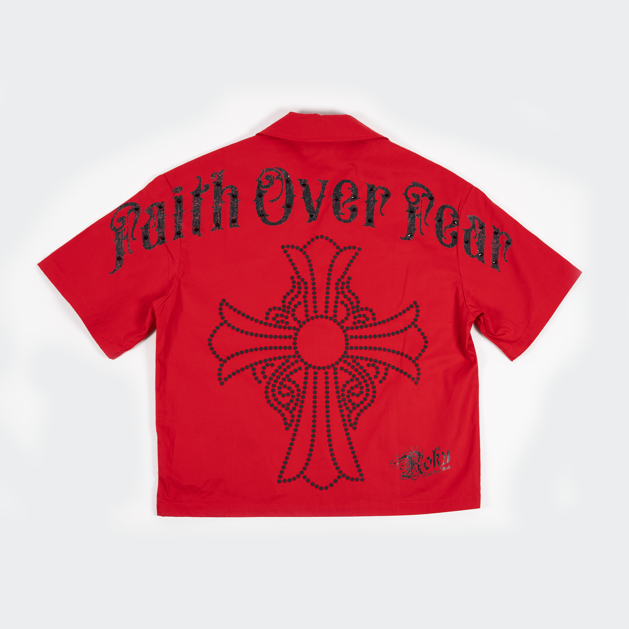 Men's Roku Studio Street Saints Woven Cropped Shirt Red