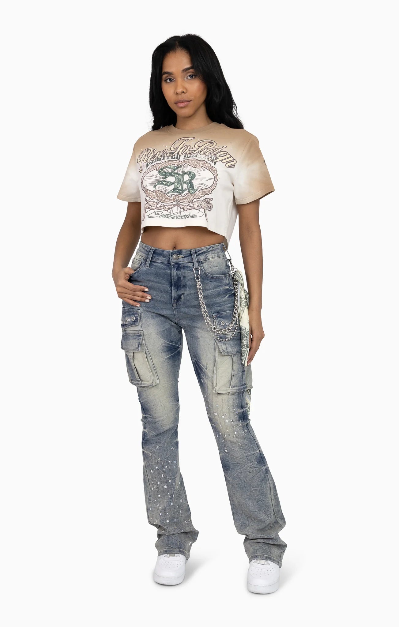 Women's Smoke Rise Red Puff Print Embellished Tee Dune