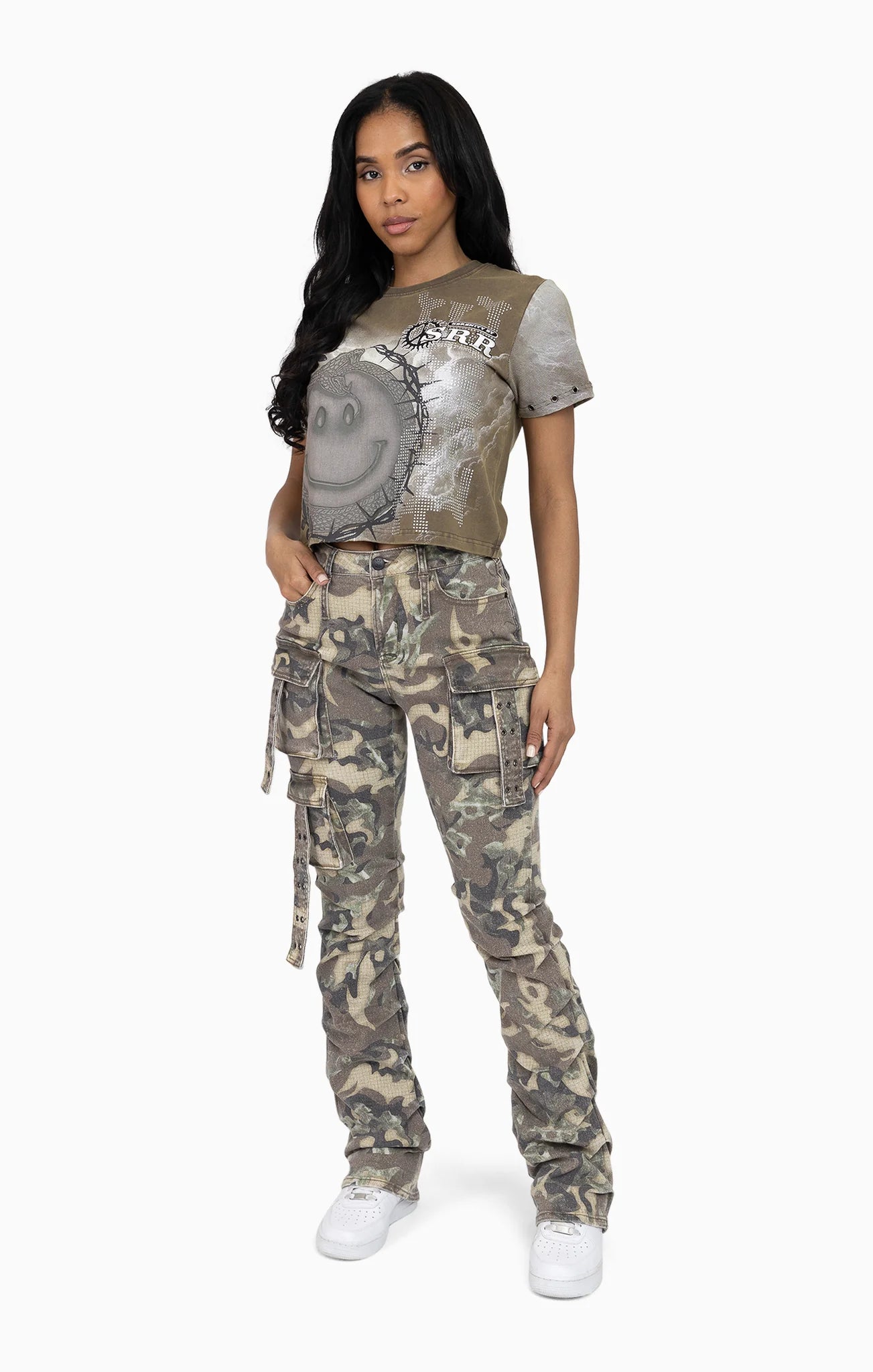 Women's Smoke Rise Twill Patch Printed Tee Canteen