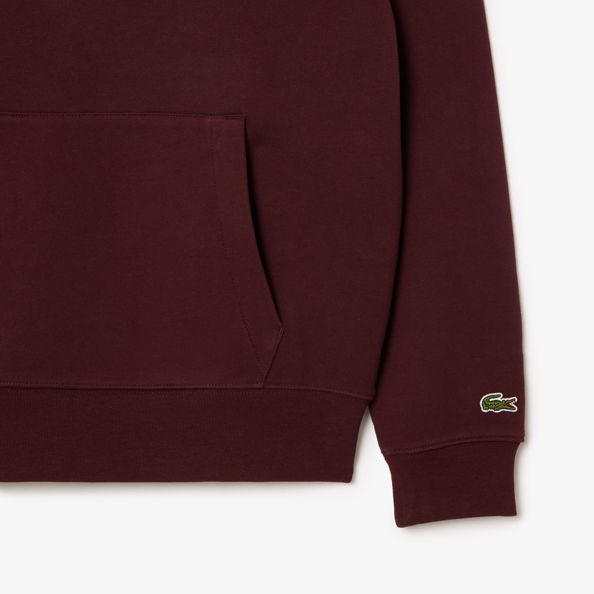 Unisex Lacoste Print Hoodie Bordeaux Dark