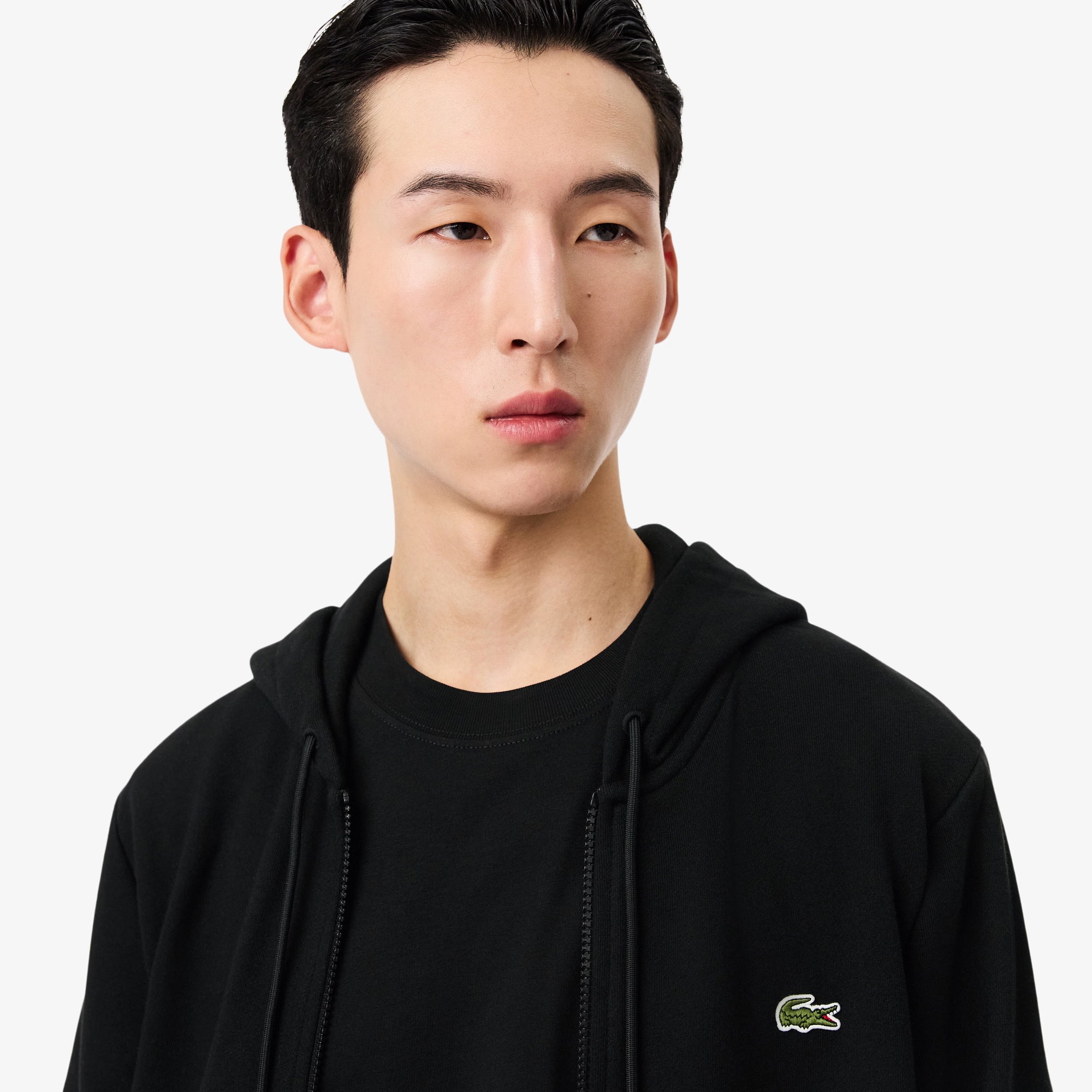 Men's Lacoste Classic Fit Zip-Up Fleece Sweatshirt Black