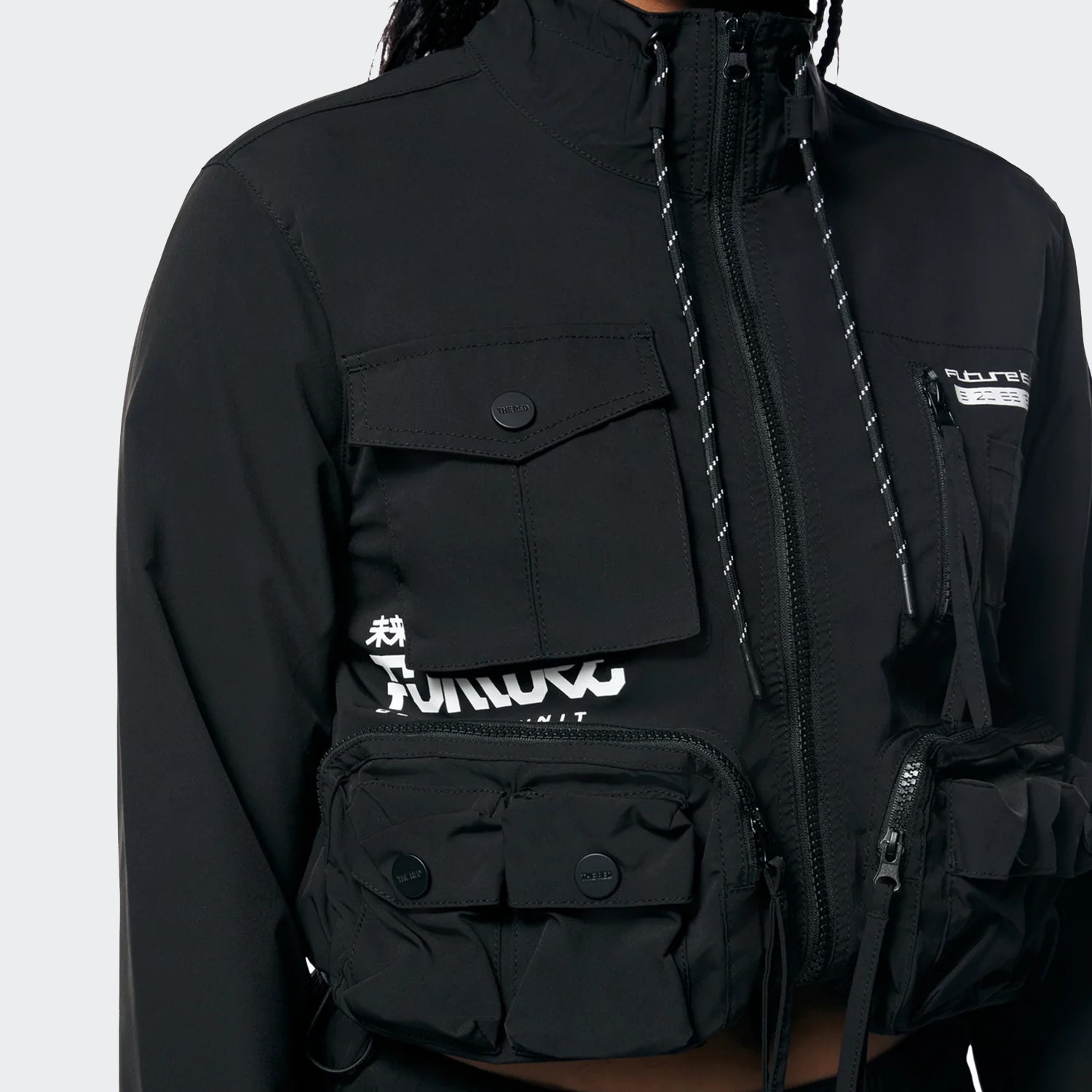 Women's Smoke Rise Red Utility Windbreaker Lexi Jacket Black