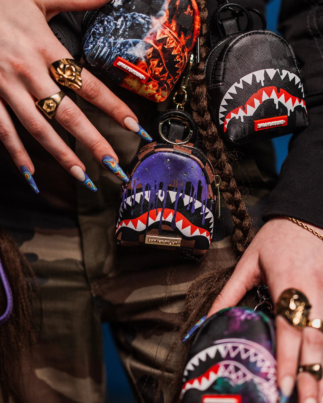 Sprayground Champion Of The Galaxy Backpack Keychain