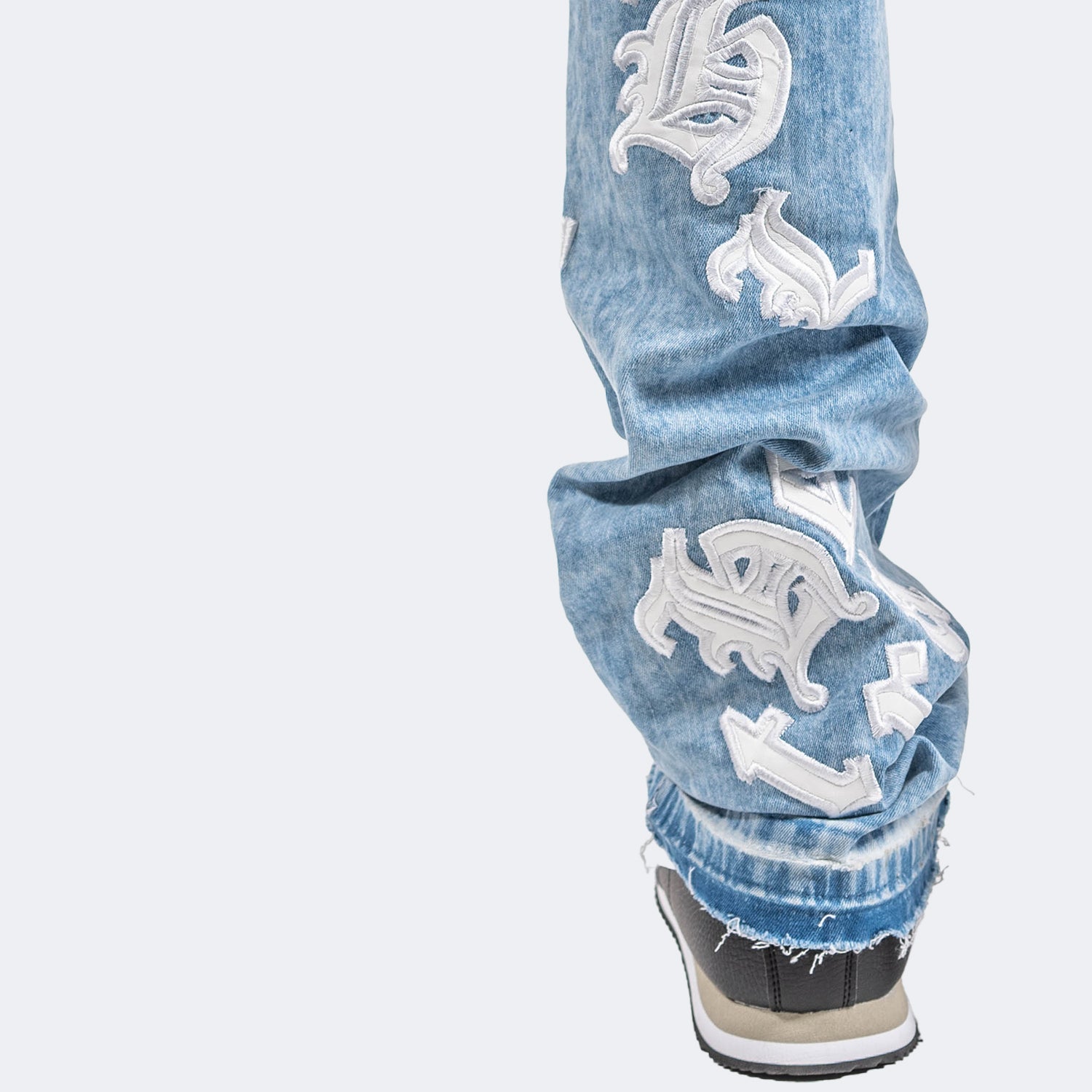 Men's TWO MILL TWENTY Cargo Skinny Stacked Jeans Ice Blue