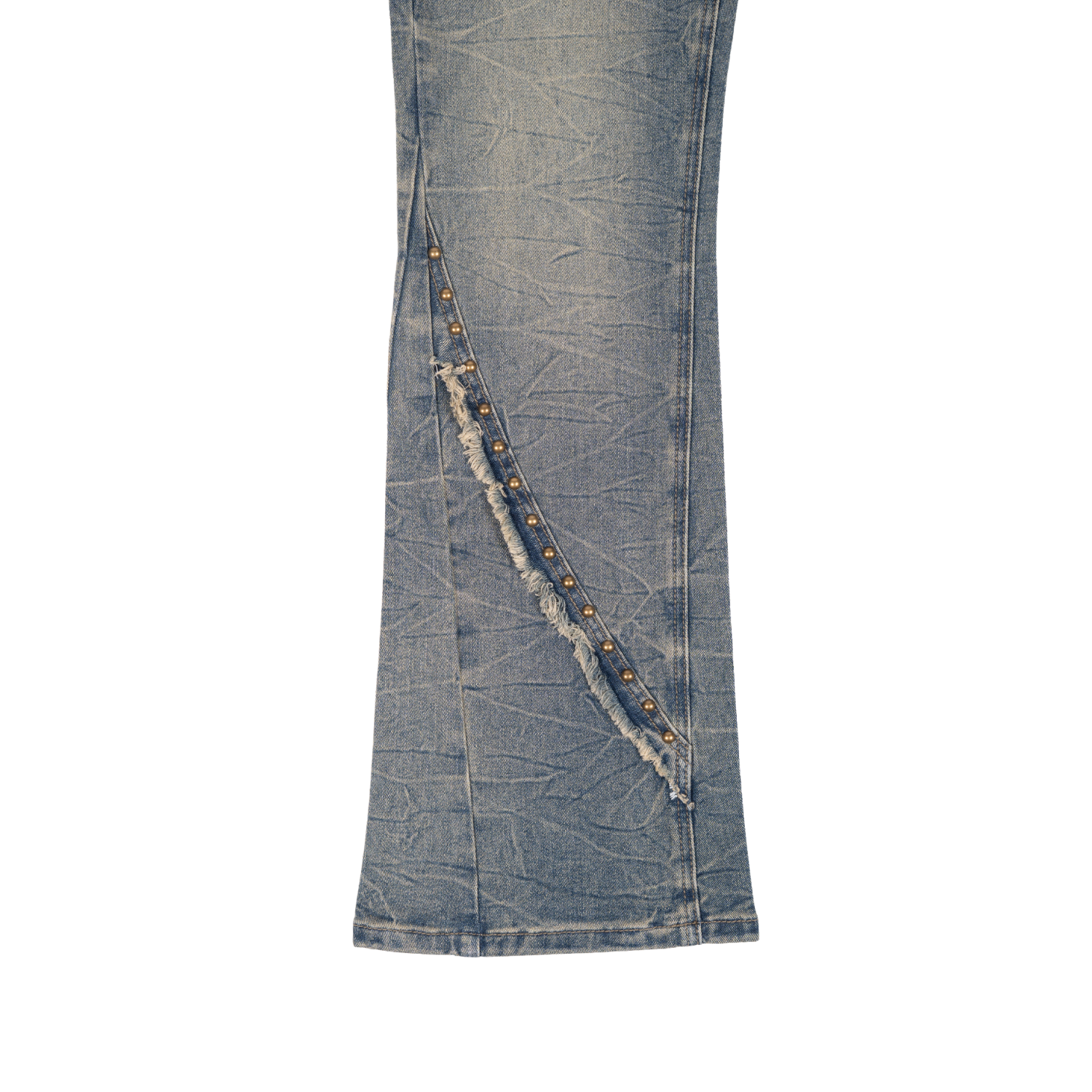 MAXWELL | Studded Bootcut Jeans in Light Vintage