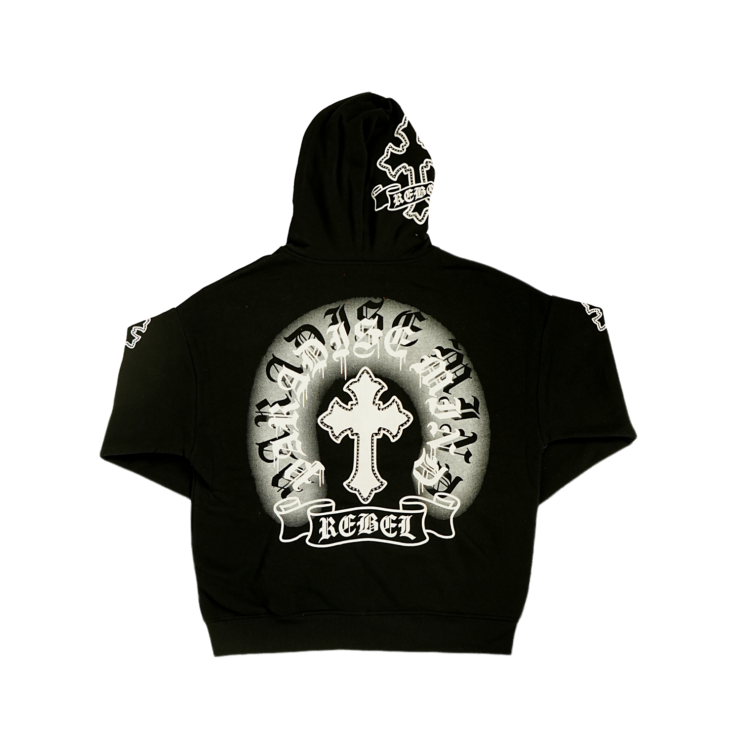 Unisex TWO MILL TWENTY Gothic Rebel Hoodie Black