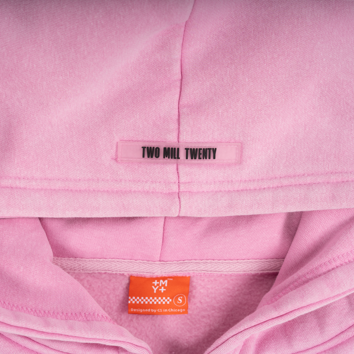 Men's TWO MILL TWENTY Ghosted Plain Zip-Up in Acid Pink