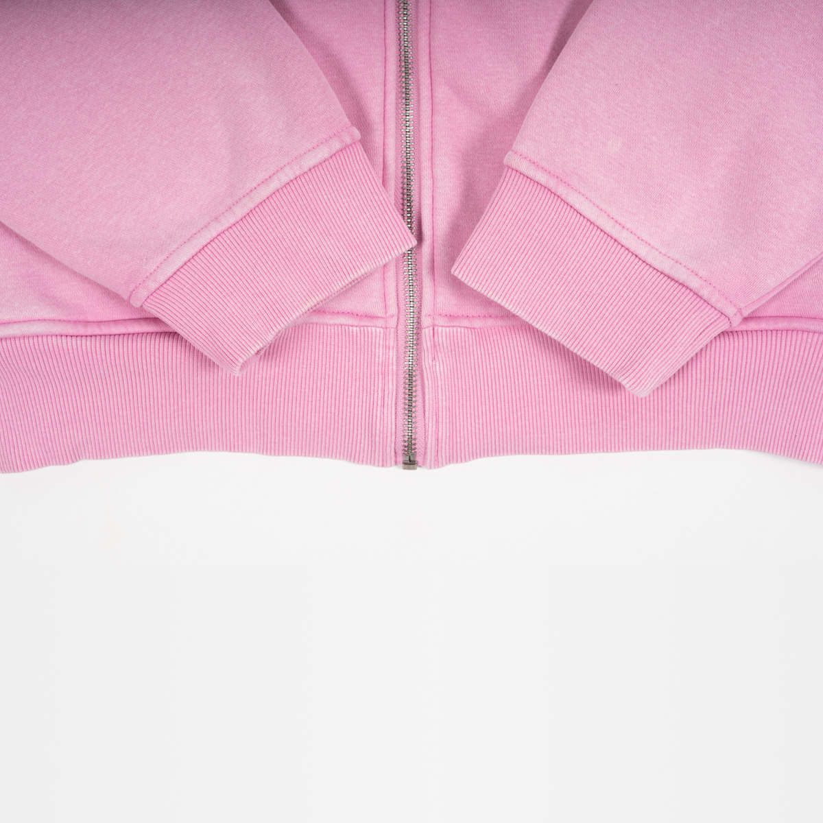 Men's TWO MILL TWENTY Ghosted Plain Zip-Up in Acid Pink