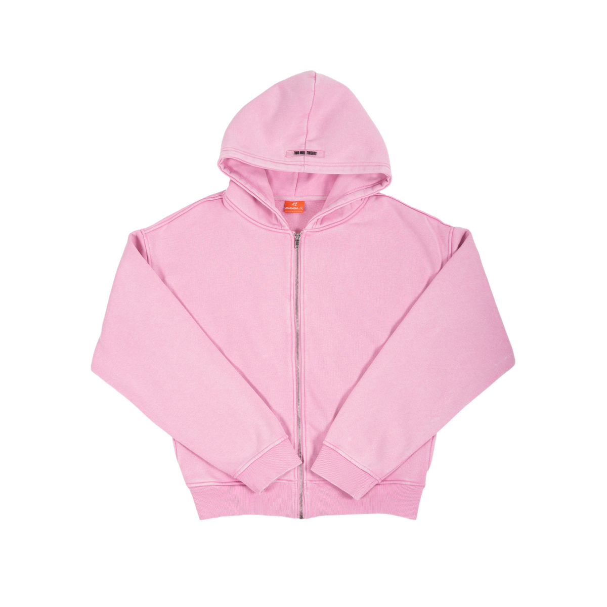 Men's TWO MILL TWENTY Ghosted Plain Zip-Up in Acid Pink