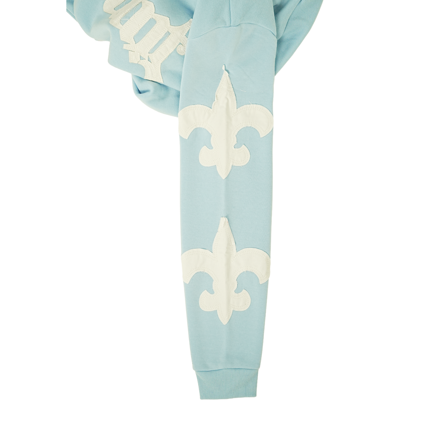 Men's TWO MILL TWENTY Saint Studded Hoodie Light Blue