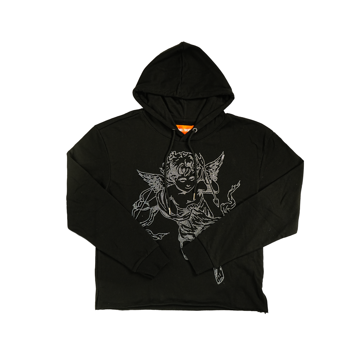 Unisex TWO MILL TWENTY Crystal Cupid Angel Hoodie Black
