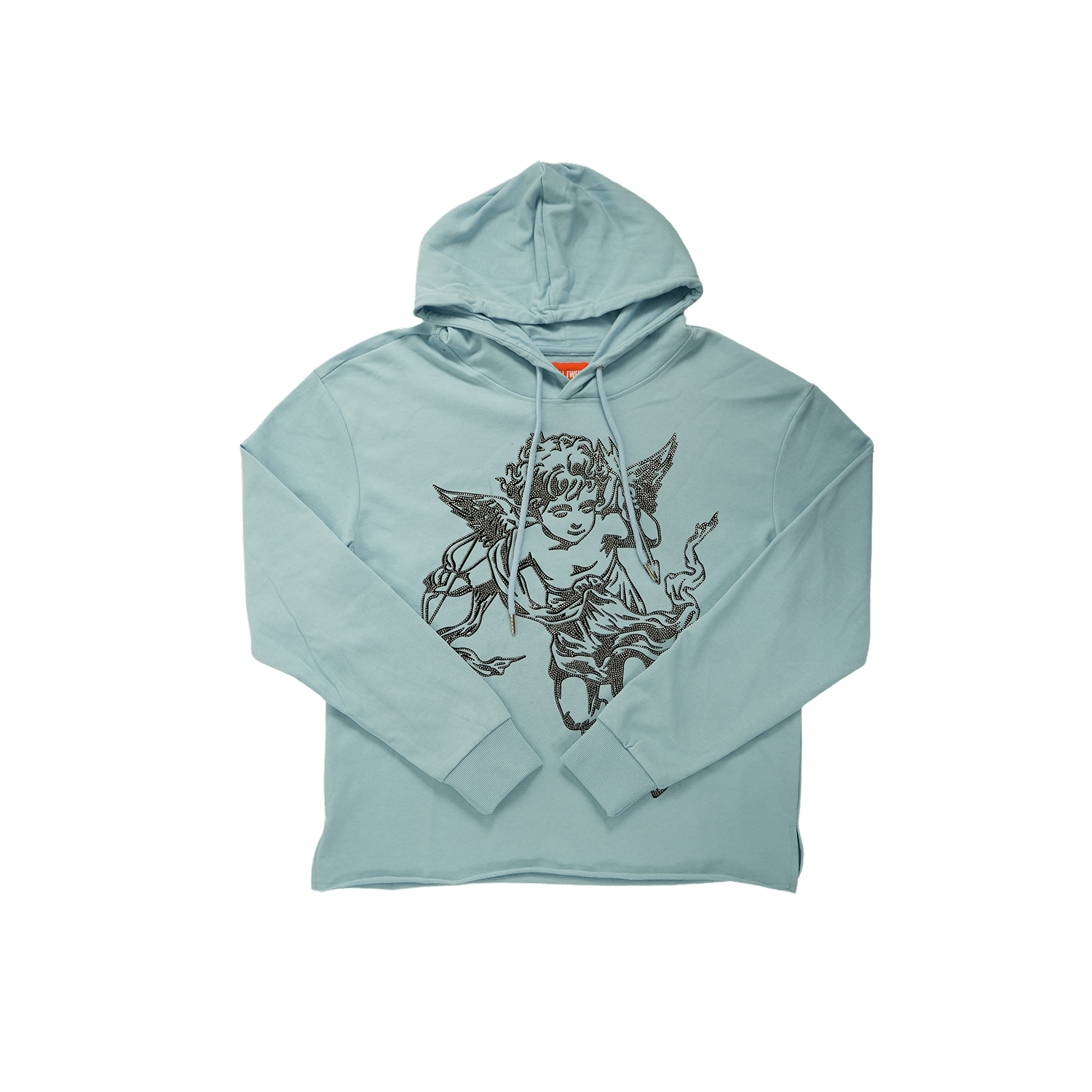 Unisex TWO MILL TWENTY Crystal Cupid Angel Hoodie Light Blue