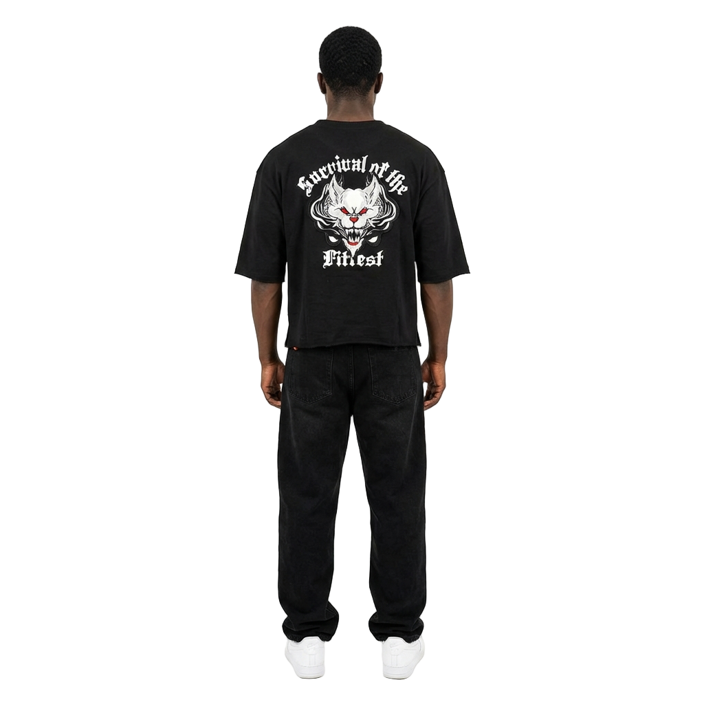 Men's TWO MILL TWENTY Sinister Boxy Cut T-Shirt Black