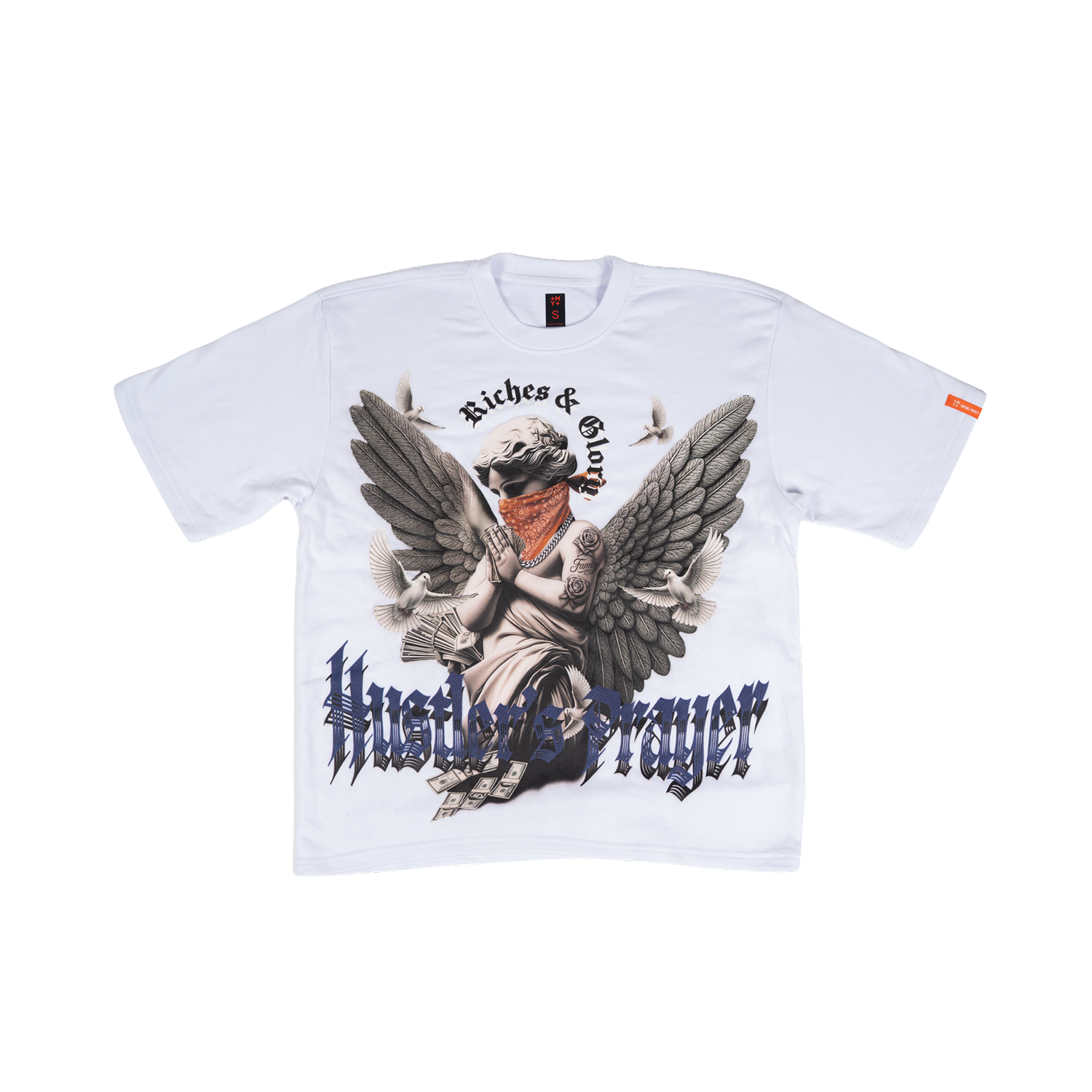 Hustler's Prayer Graphic Tee | White