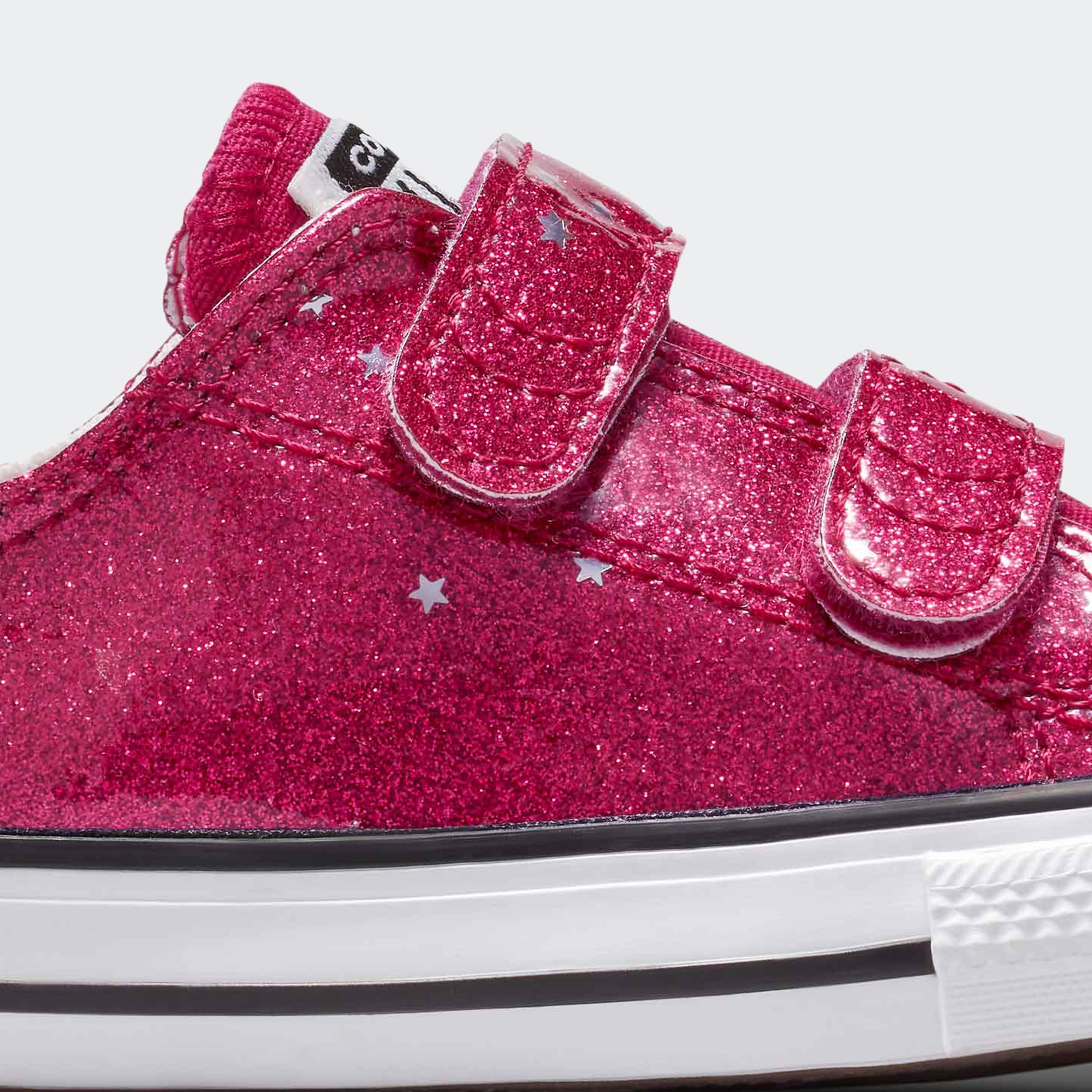 Toddler Converse Chuck Taylor All Star Glitter Easy On Low Top Shoes Sporty Berry