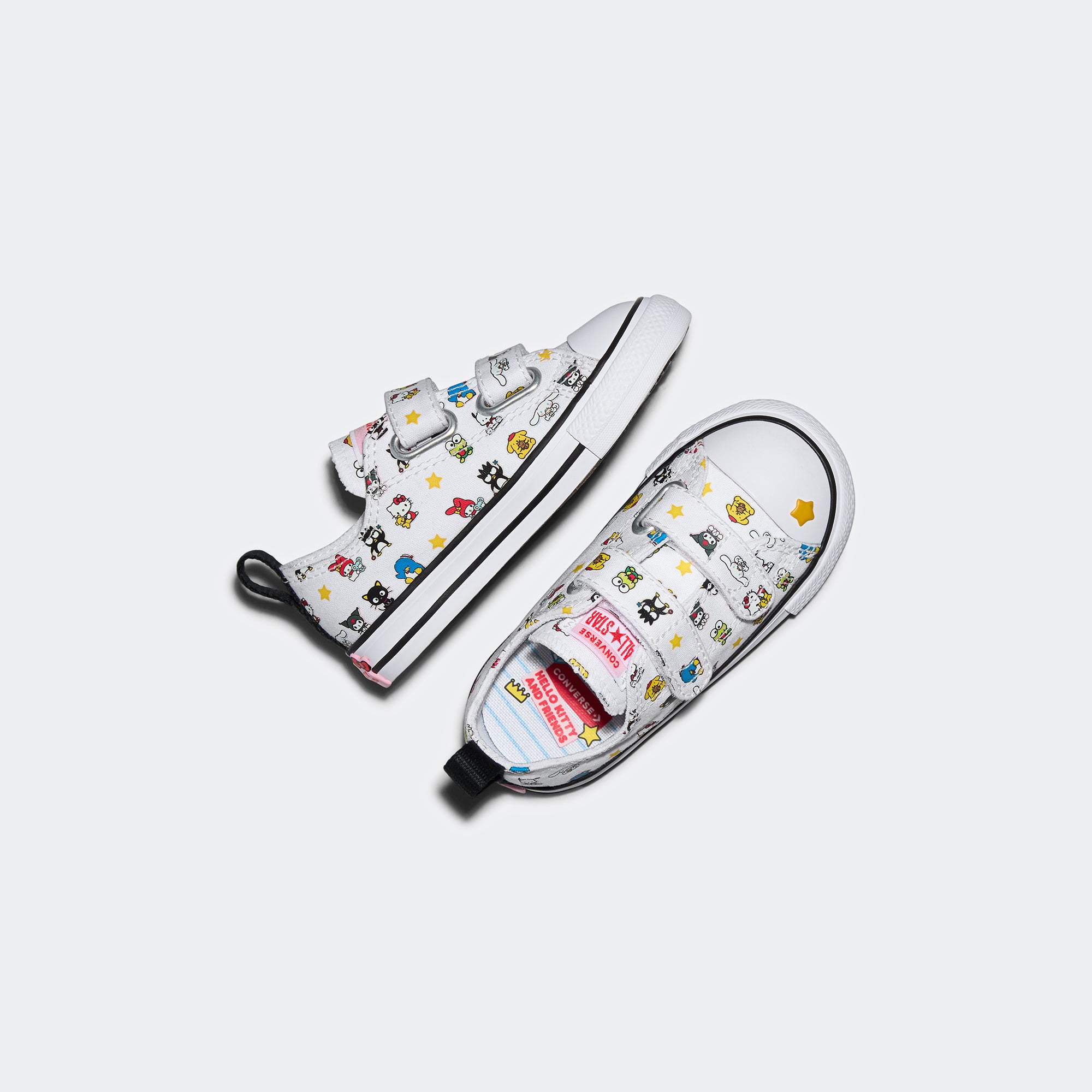 Toddler Converse Chuck Taylor All Star x Hello Kitty Easy On Strap Shoes White