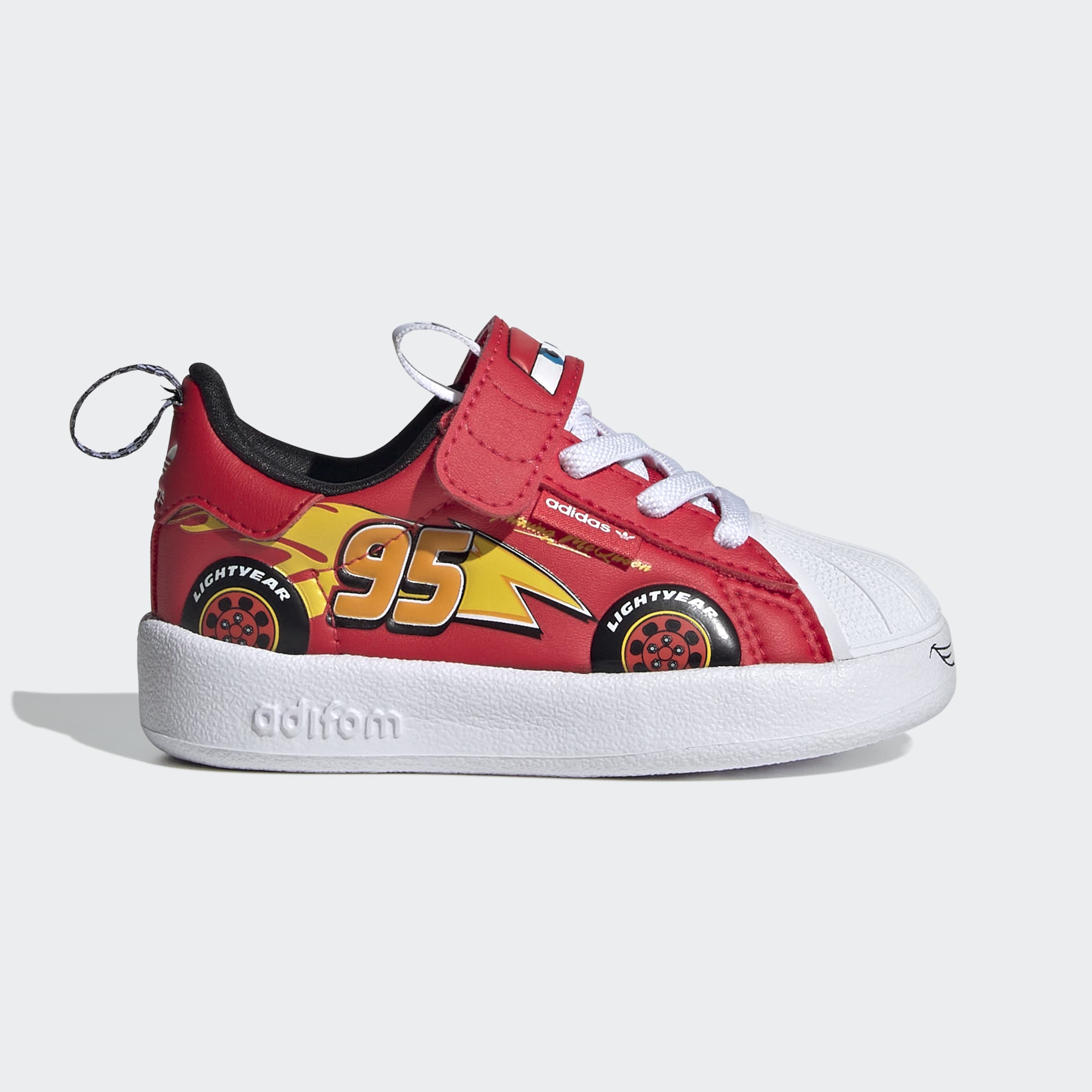 Toddlers adidas Originals Pixar Cars Adifom Superstar 360 Shoes Pure Ruby