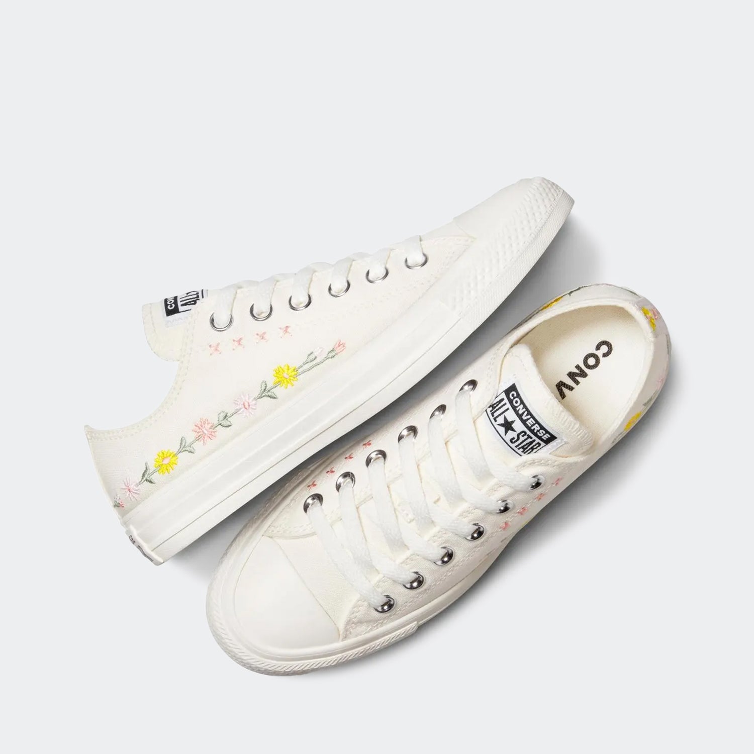 Unisex Converse Chuck Taylor All Star Ox Low Top Shoes Floral Egret / Foothill Green