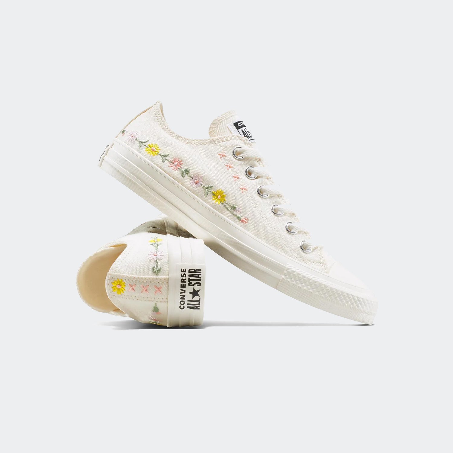 Unisex Converse Chuck Taylor All Star Ox Low Top Shoes Floral Egret / Foothill Green
