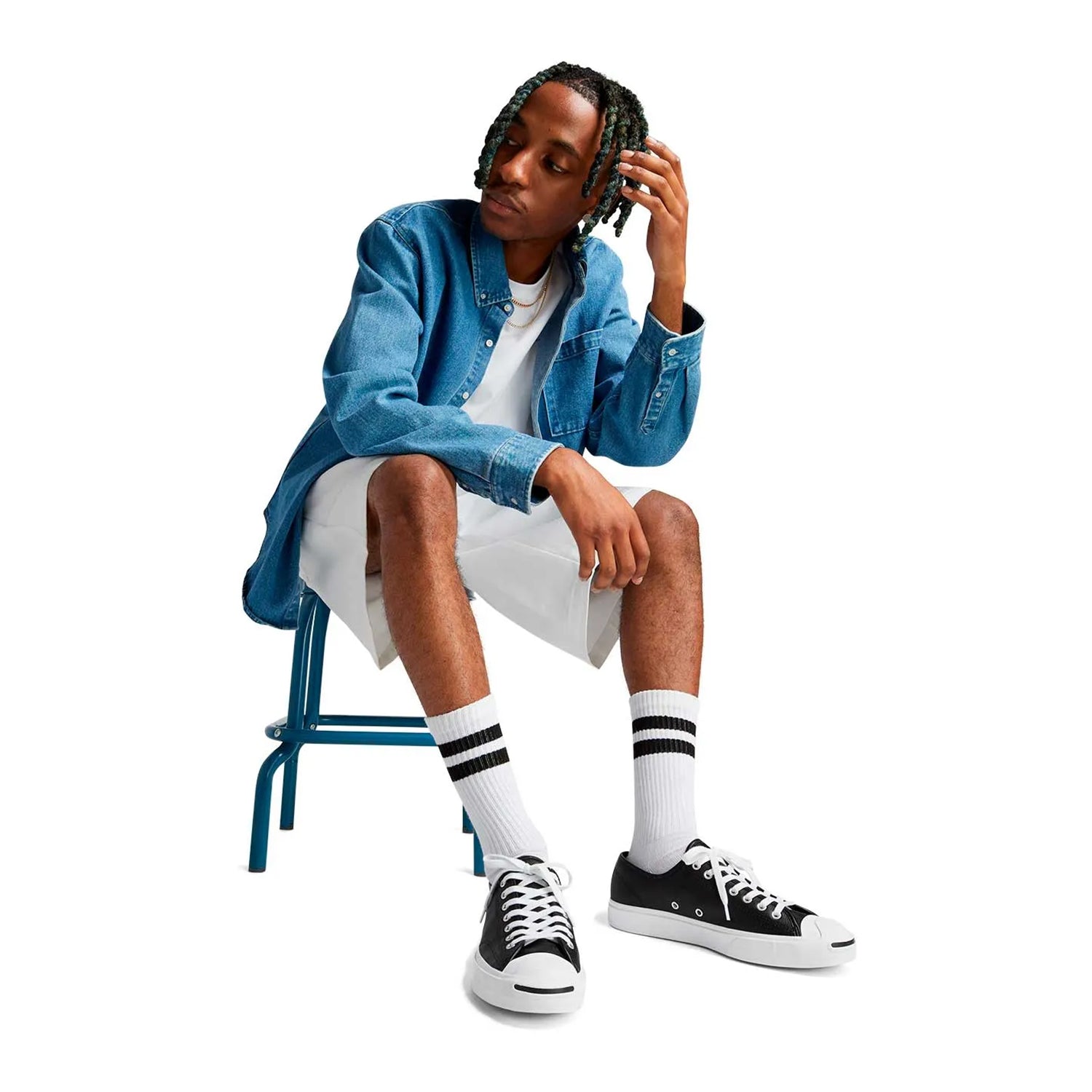 Unisex Converse Jack Purcell Leather Shoes Black