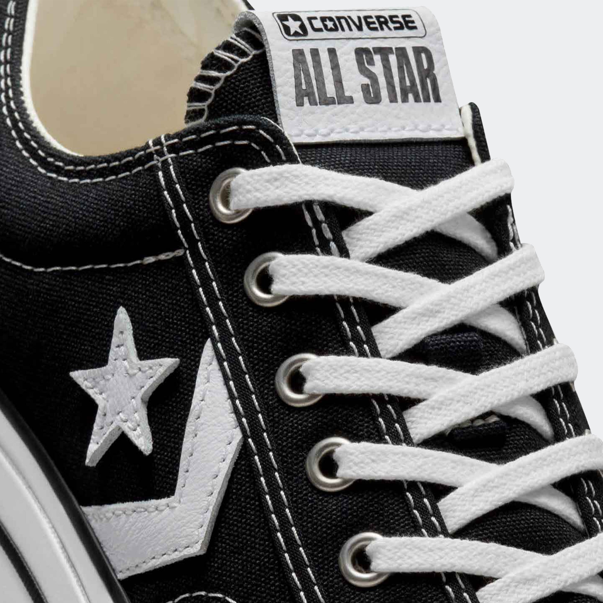 Unisex Converse Star Player 76 Premium Canvas Shoes Black / Vintage White