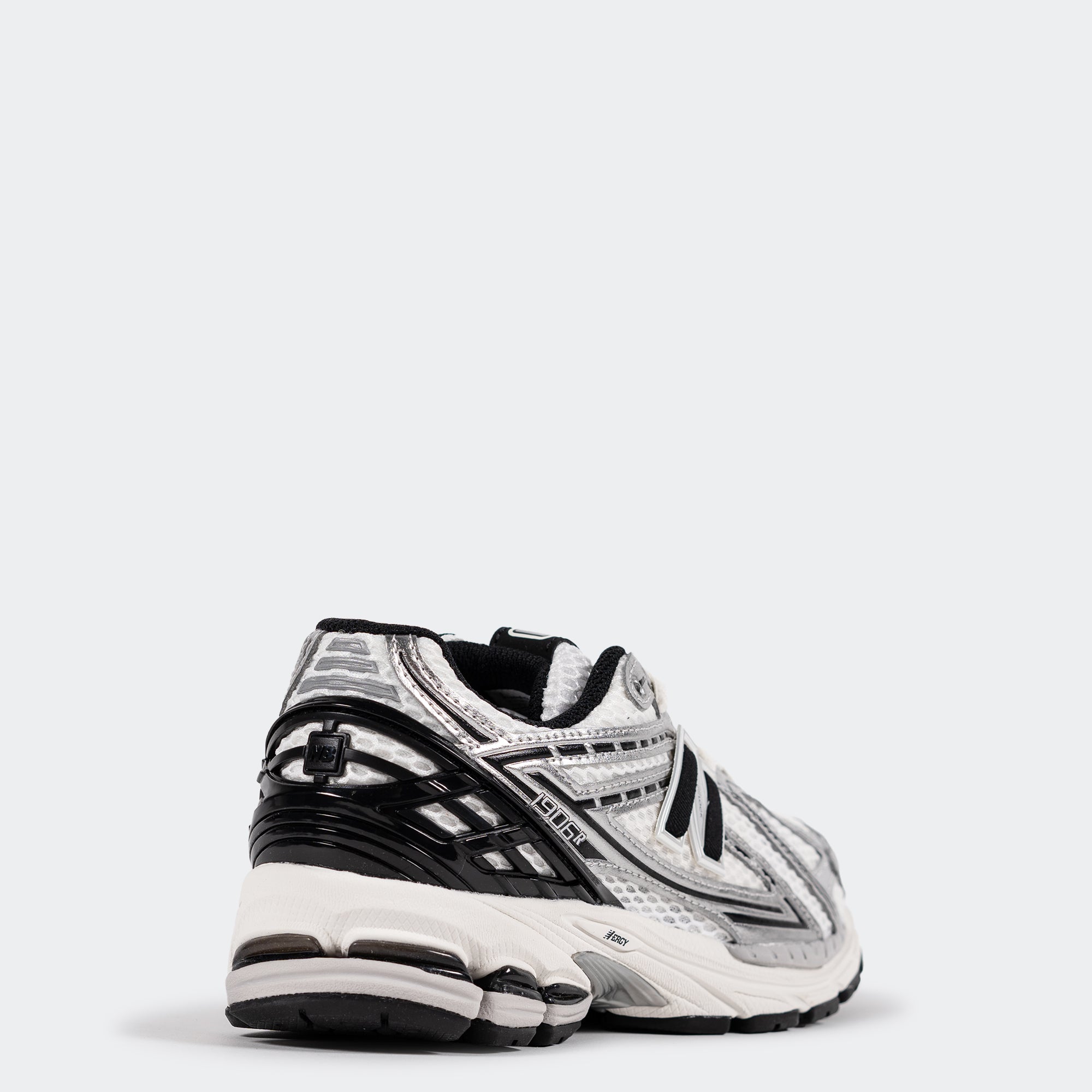 Unisex New Balance 1906R Shoes Silver Metallic with Black and Sea Salt