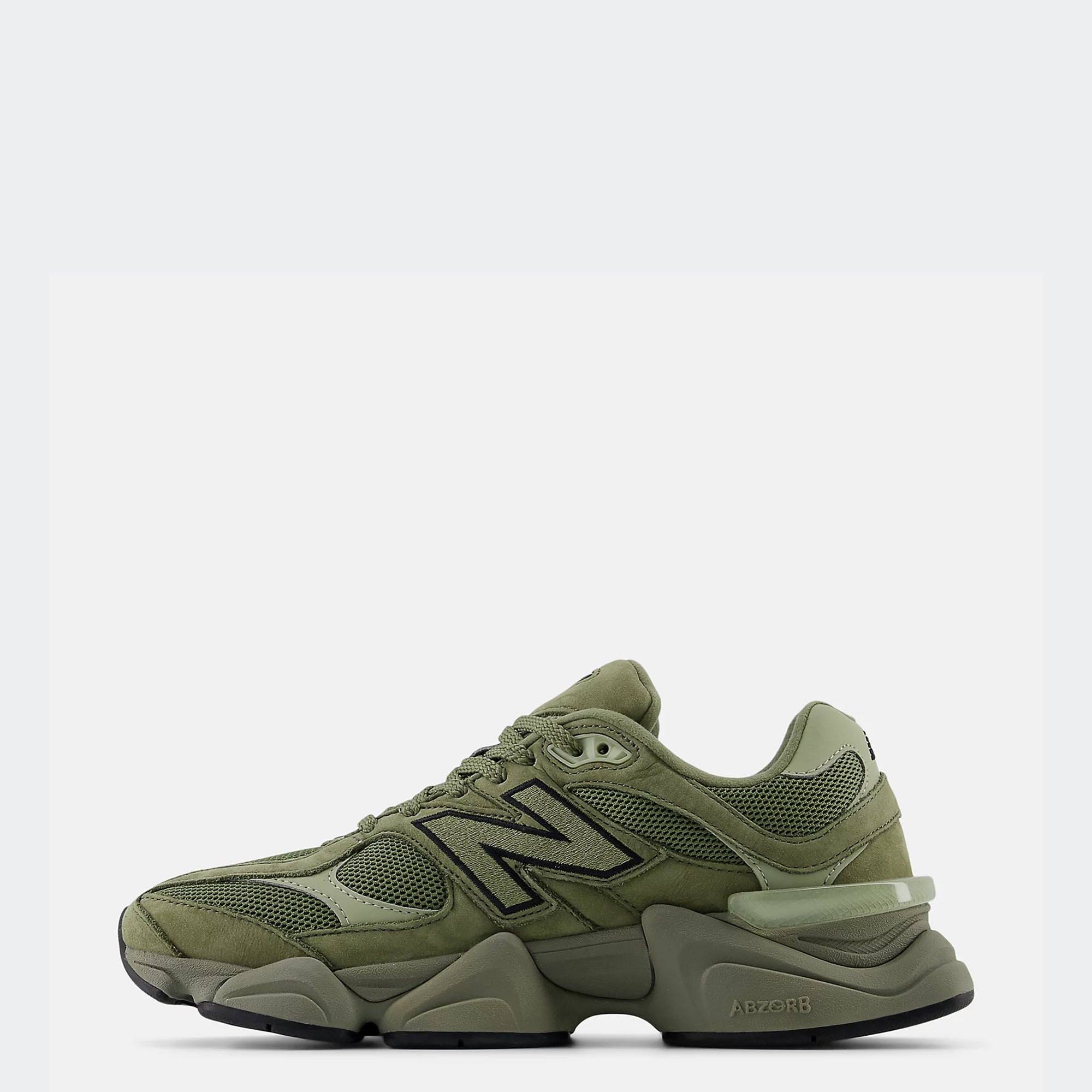 Men's New Balance 9060 Shoes Dark Olivine with Olivine and Black