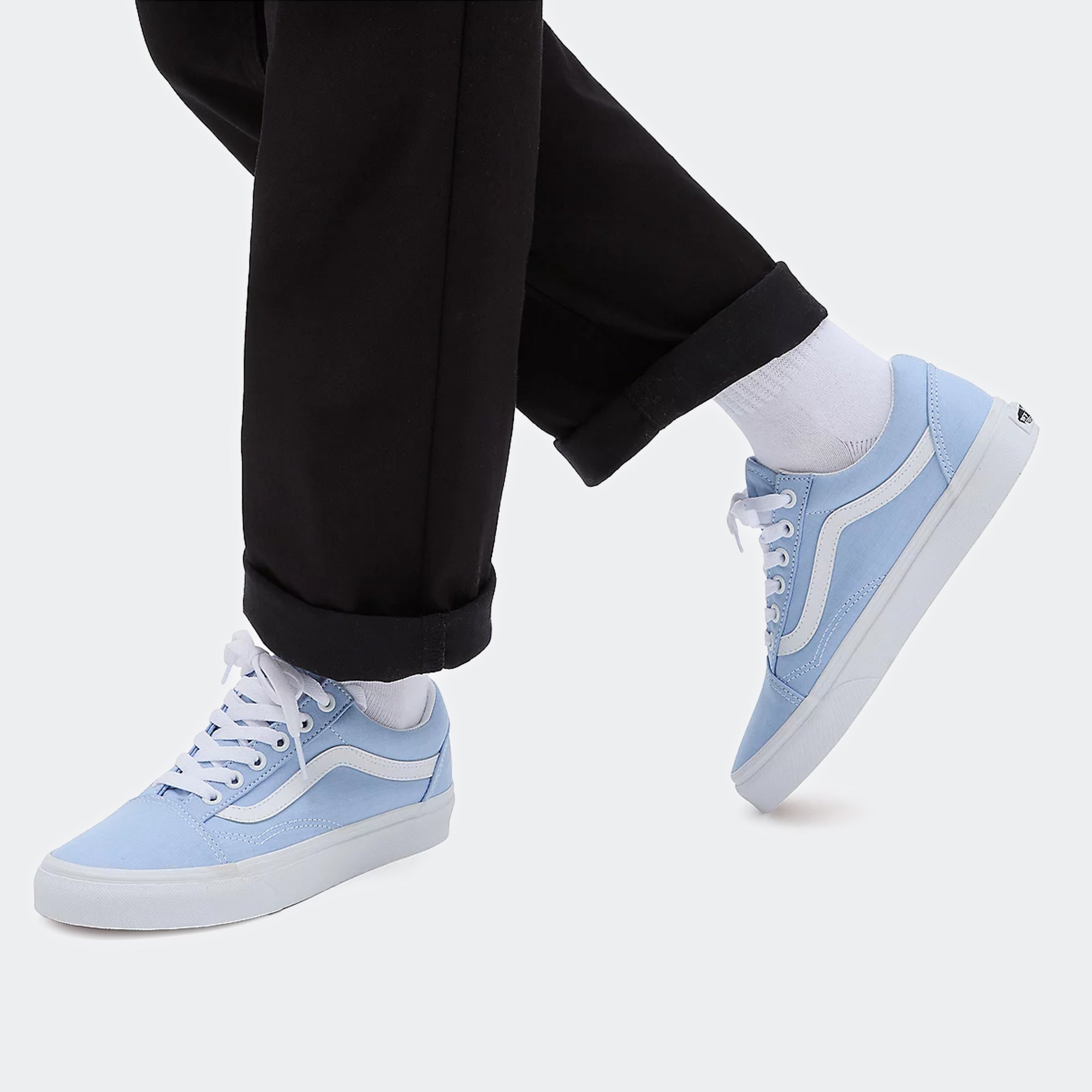 Unisex Vans Canvas Old Skool Shoes Pastel Blue