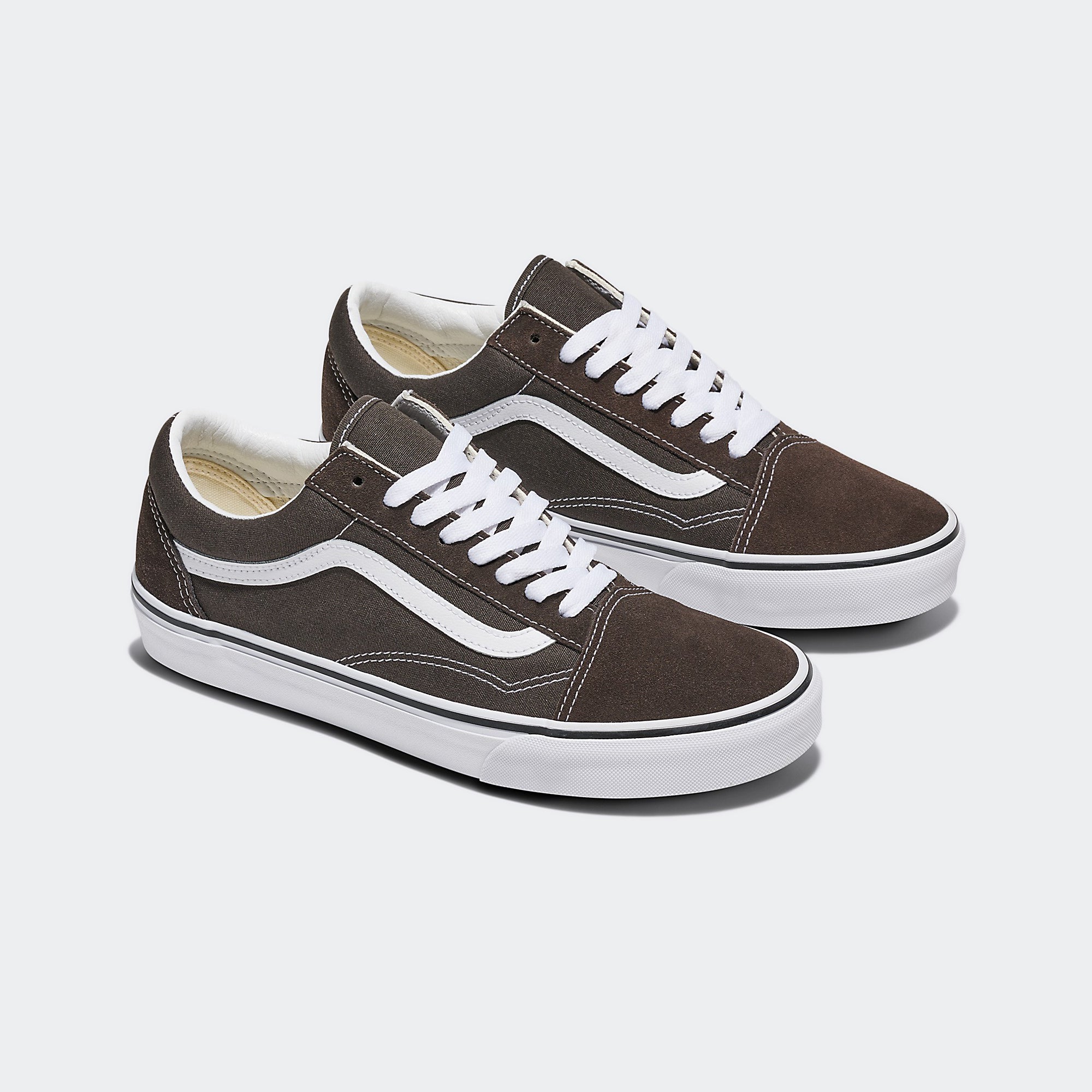 Unisex Vans Canvas Old Skool Shoes Sporty Turkish Coffee Brown