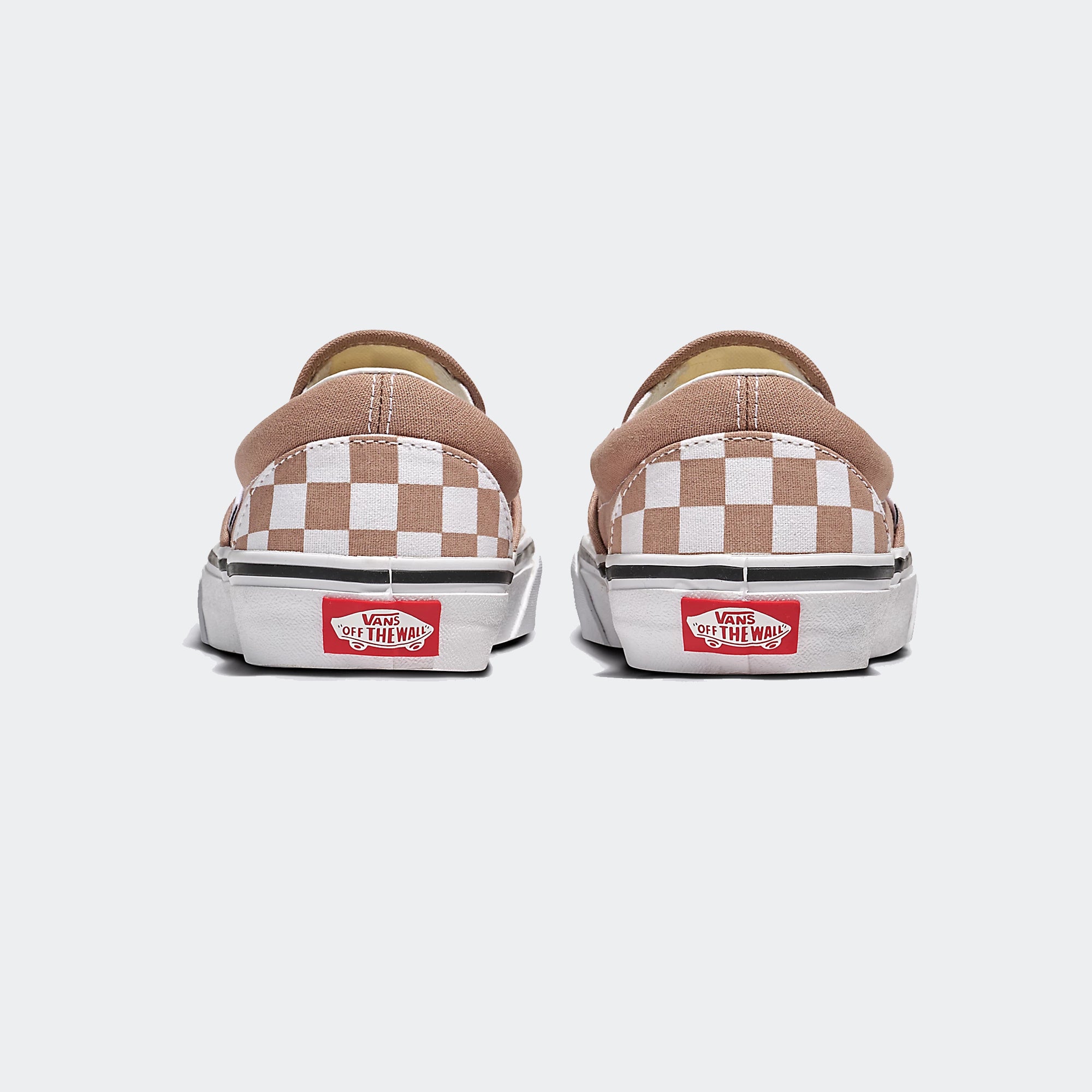 Unisex Vans Classic Slip-On Checkerboard Shoes Warm Taupe Brown