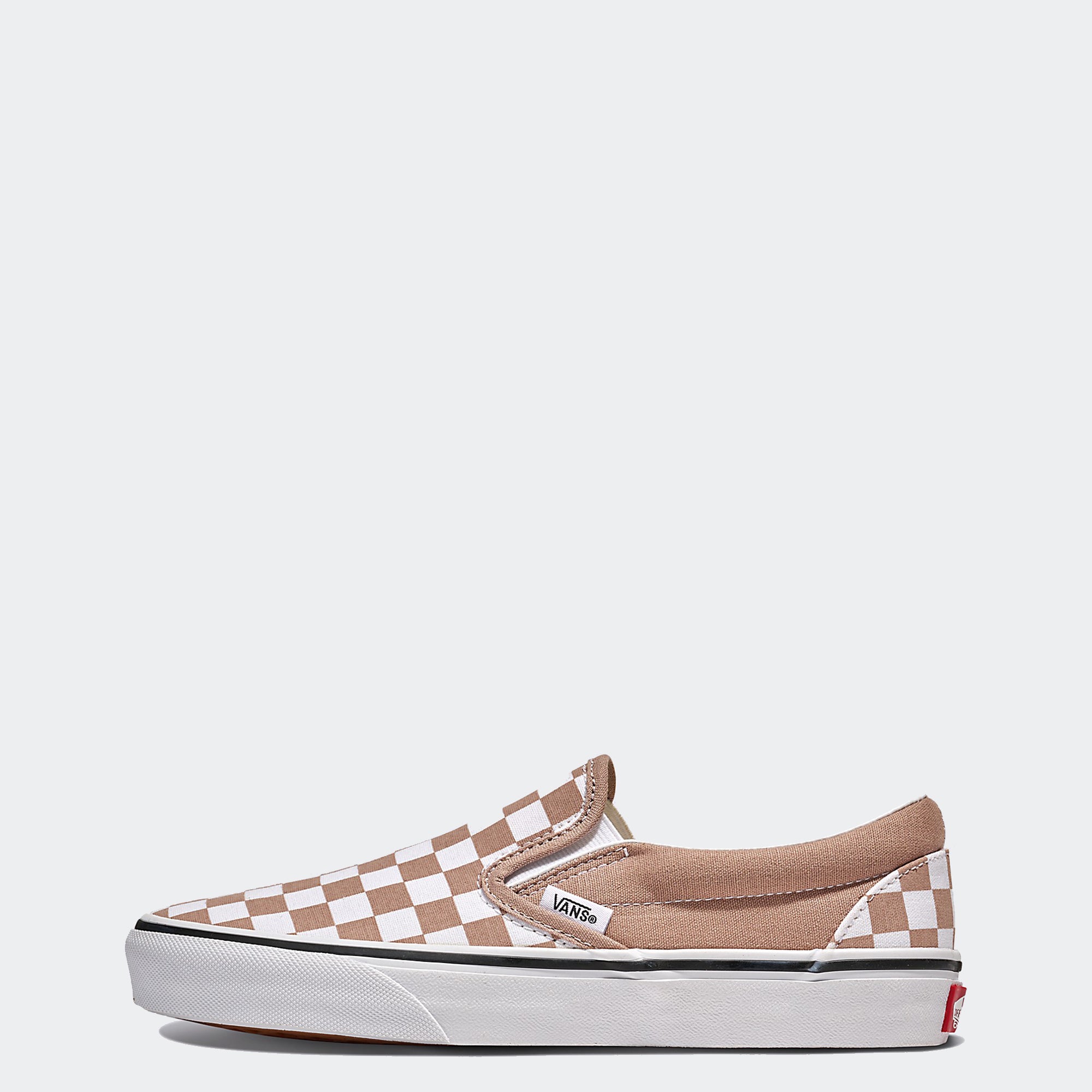 Unisex Vans Classic Slip-On Checkerboard Shoes Warm Taupe Brown