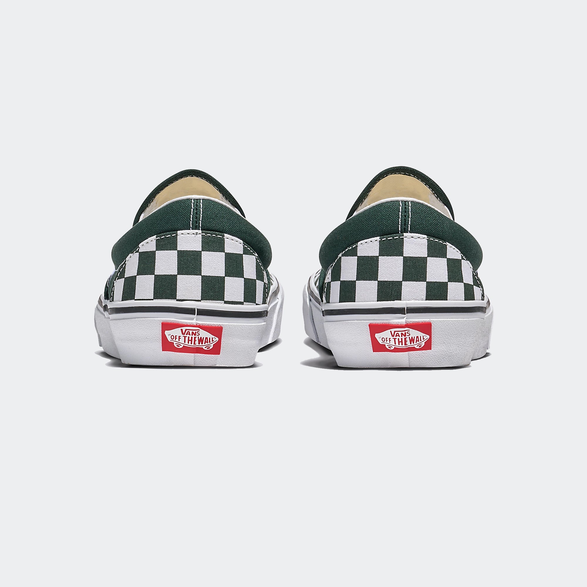 Unisex Vans Classic Slip-On Checkerboard Shoes Scarab Green
