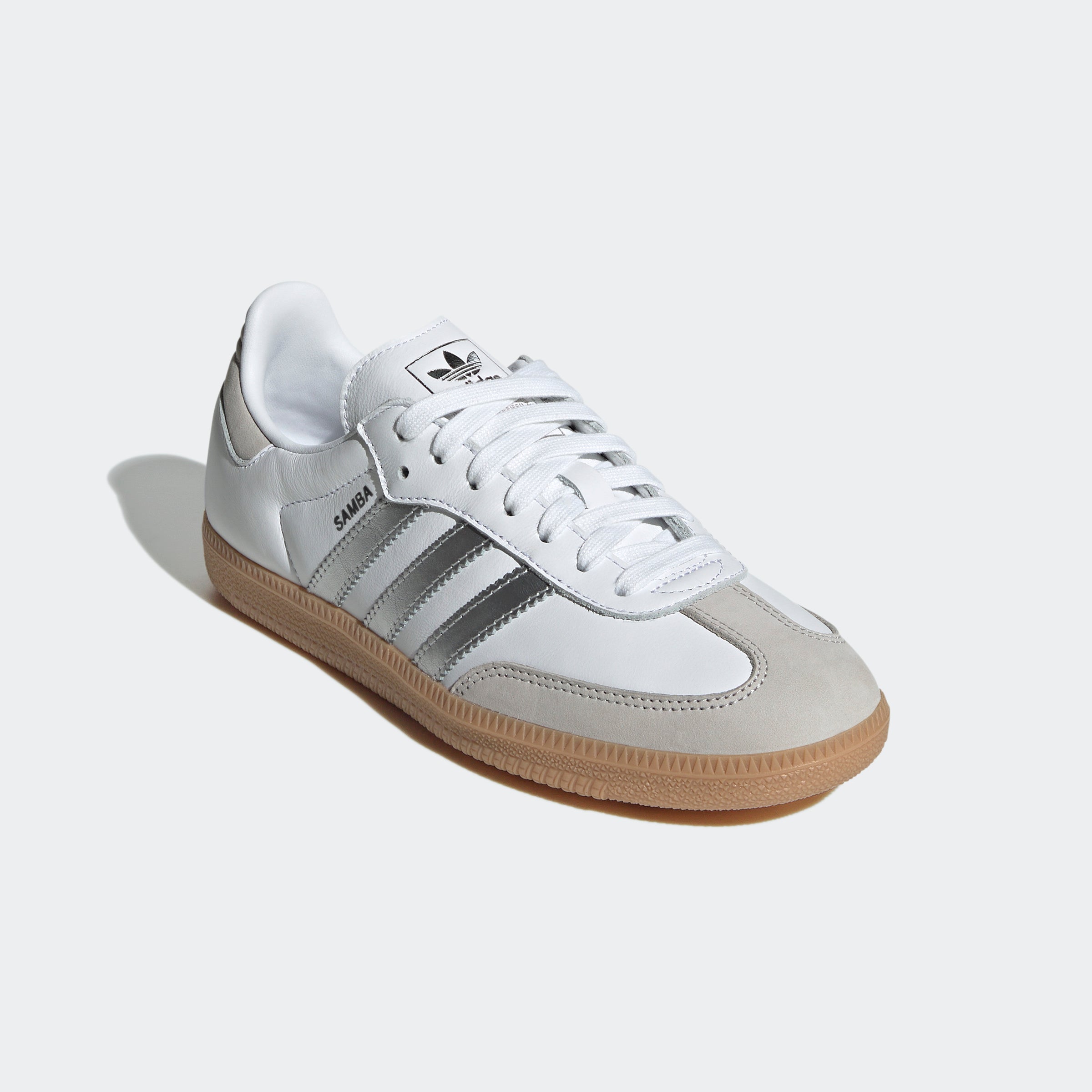 Women's adidas Originals Samba OG Shoes Cloud White / Silver Metallic / Grey One