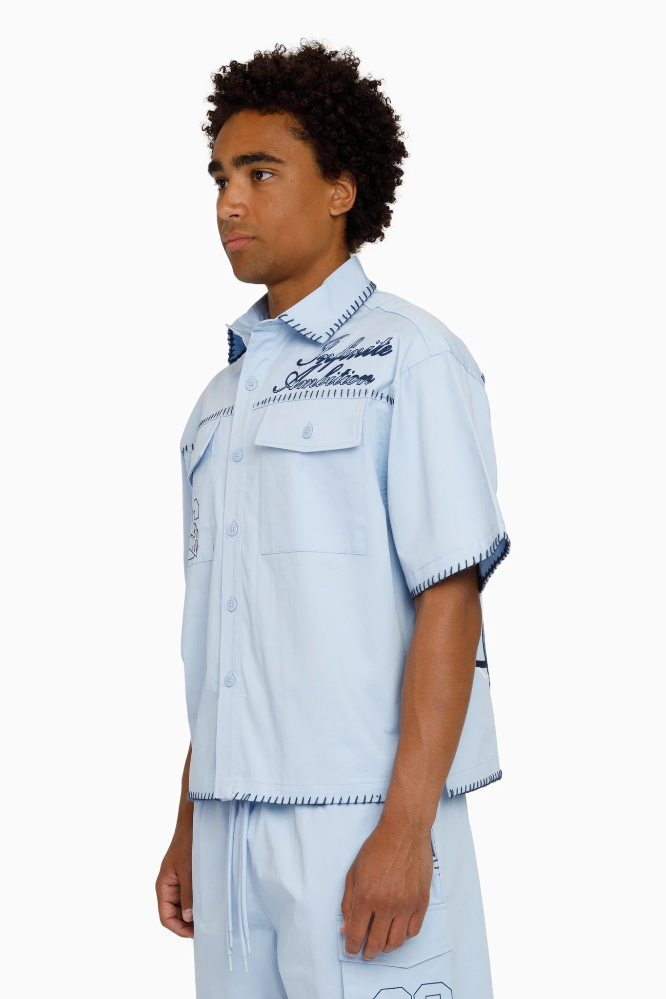 Men's Smoke Rise Infinite Ambition SS Button Down Shirt Blue Bell
